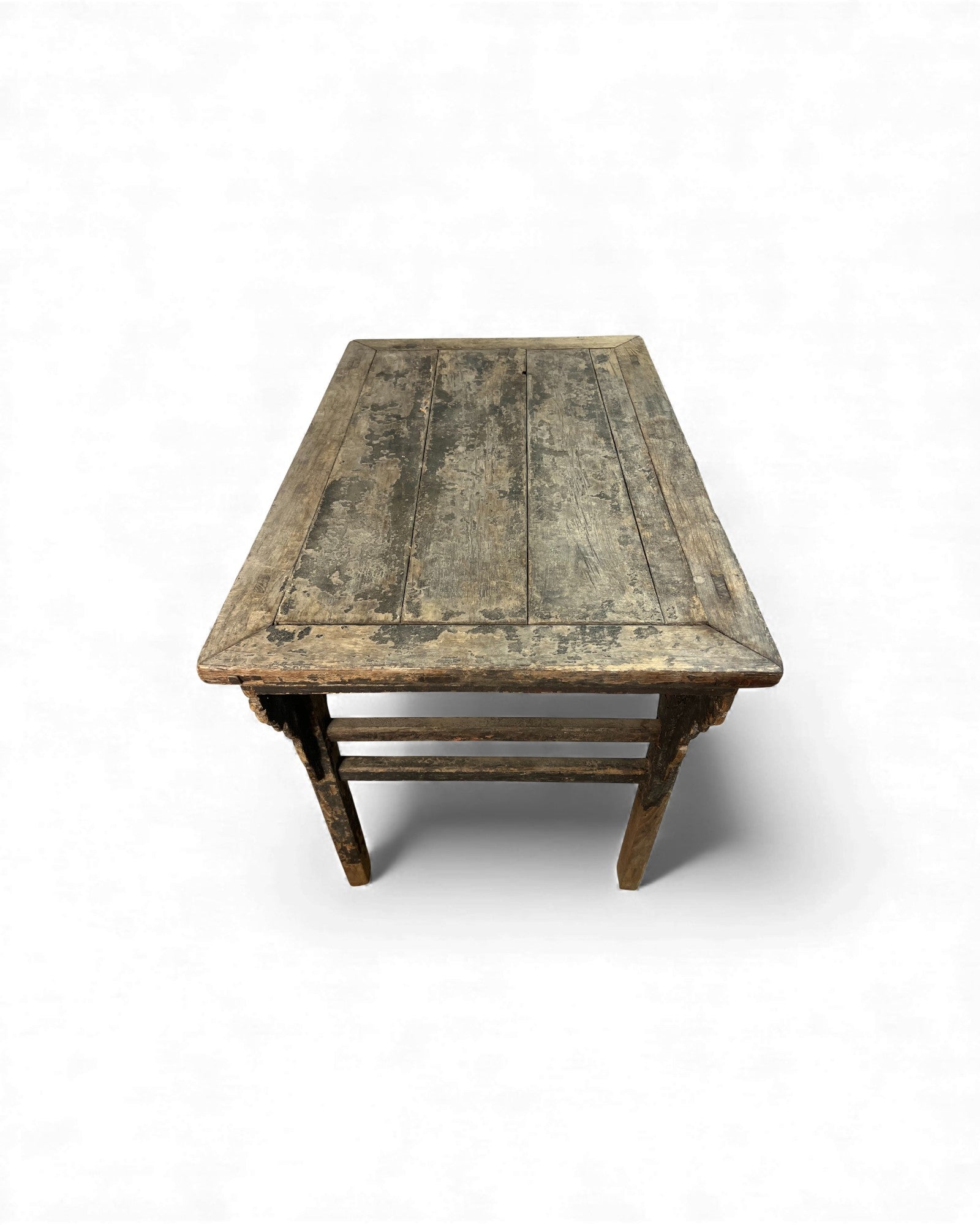 Chinese Carved Coffer with Traces of Red & Black Lacquer, Elm Wood - Surround Living - 35