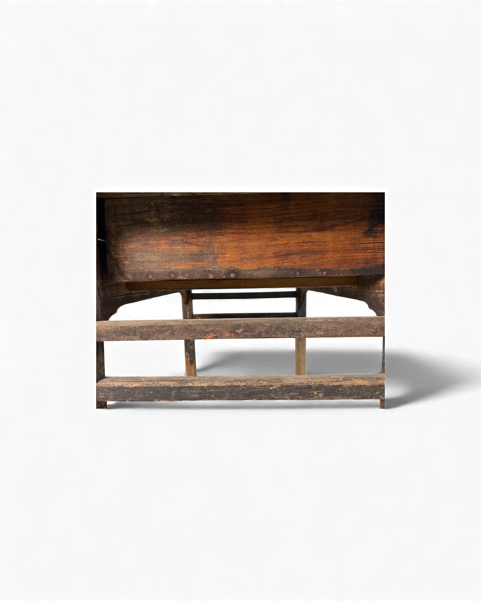 Chinese Carved Coffer with Traces of Red & Black Lacquer, Elm Wood - Surround Living - 19