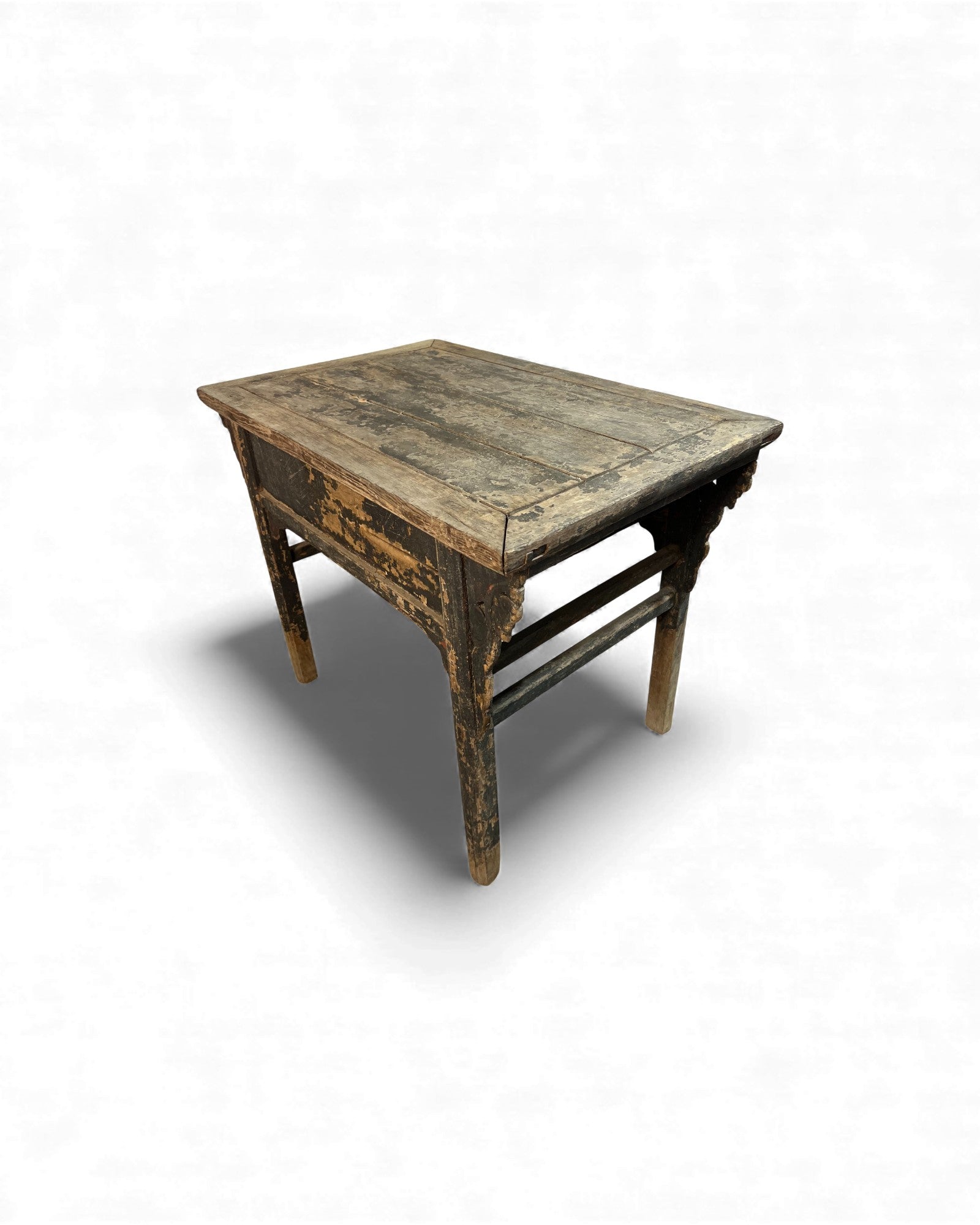 Chinese Carved Coffer with Traces of Red & Black Lacquer, Elm Wood - Surround Living - 5