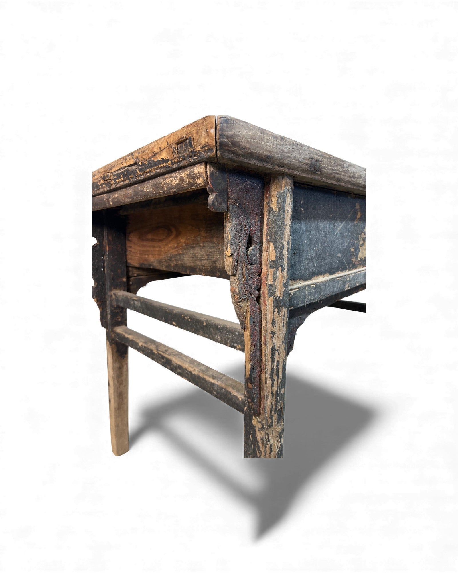 Chinese Carved Coffer with Traces of Red & Black Lacquer, Elm Wood - Surround Living - 16