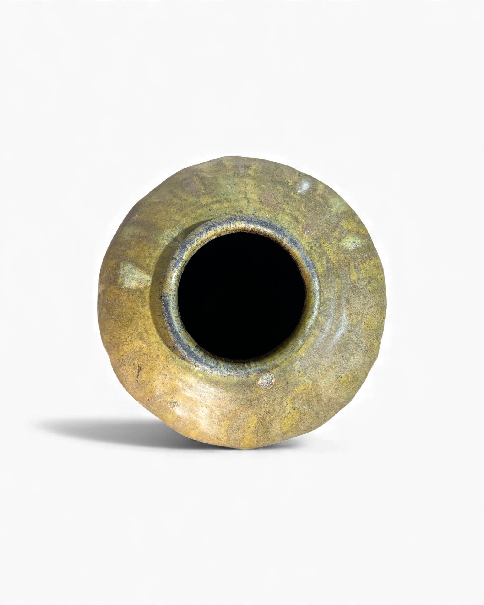 Chinese Glazed Wine Storage Jar (Mustard Drip Glaze) - Surround Living - 7