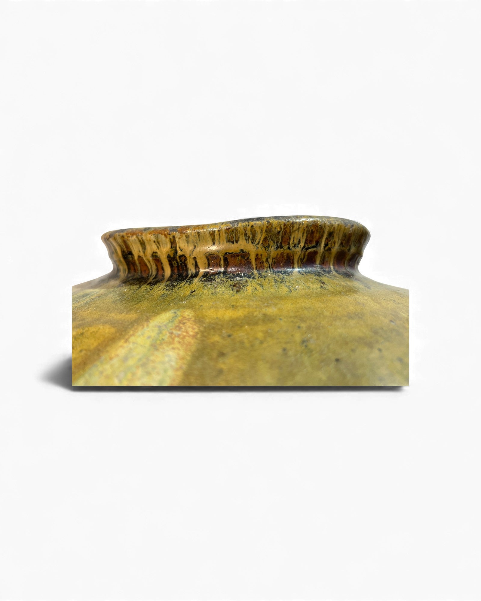 Chinese Glazed Wine Storage Jar (Mustard Drip Glaze) - Surround Living - 16