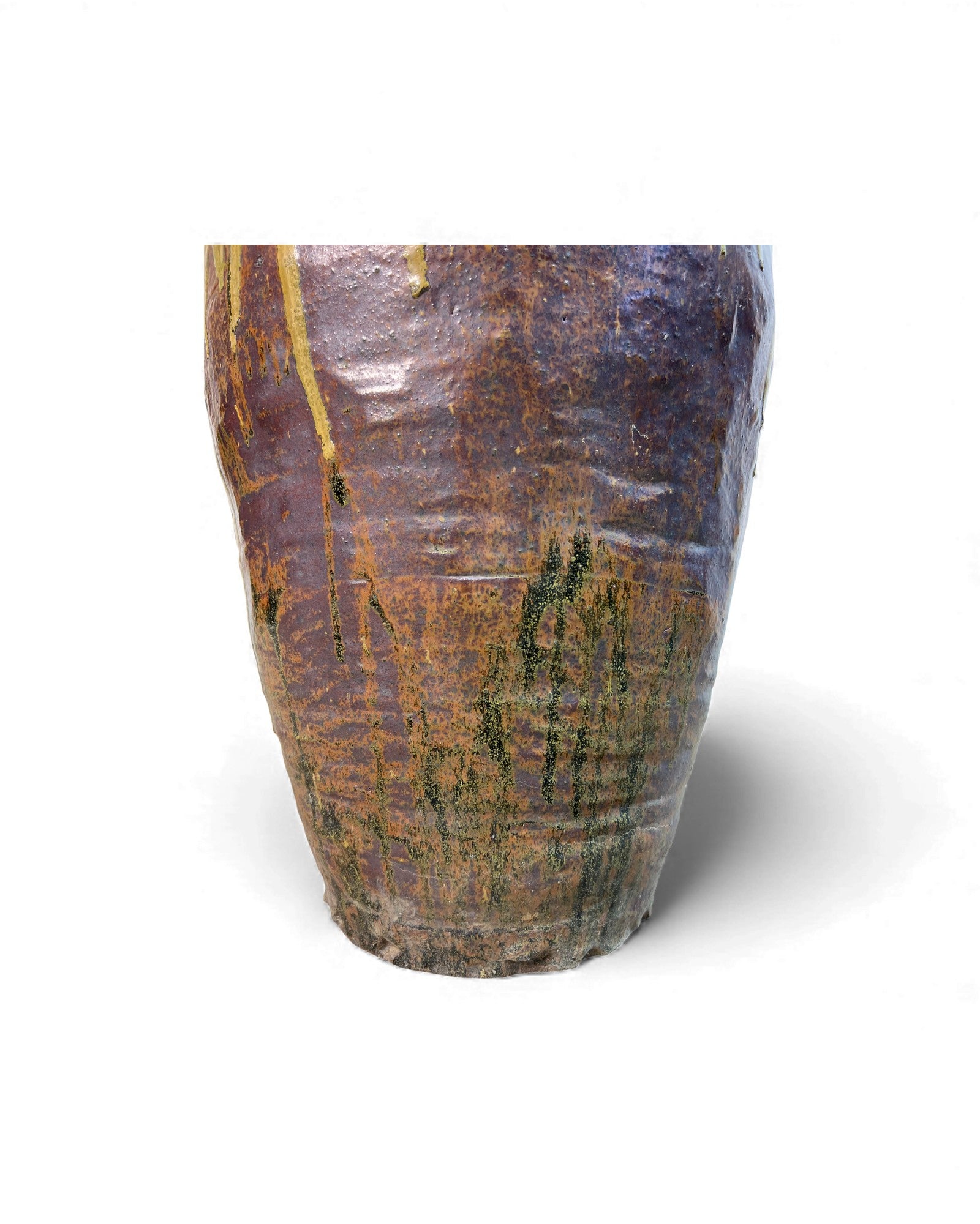 Chinese Glazed Wine Storage Jar (Mustard Drip Glaze) - Surround Living - 18