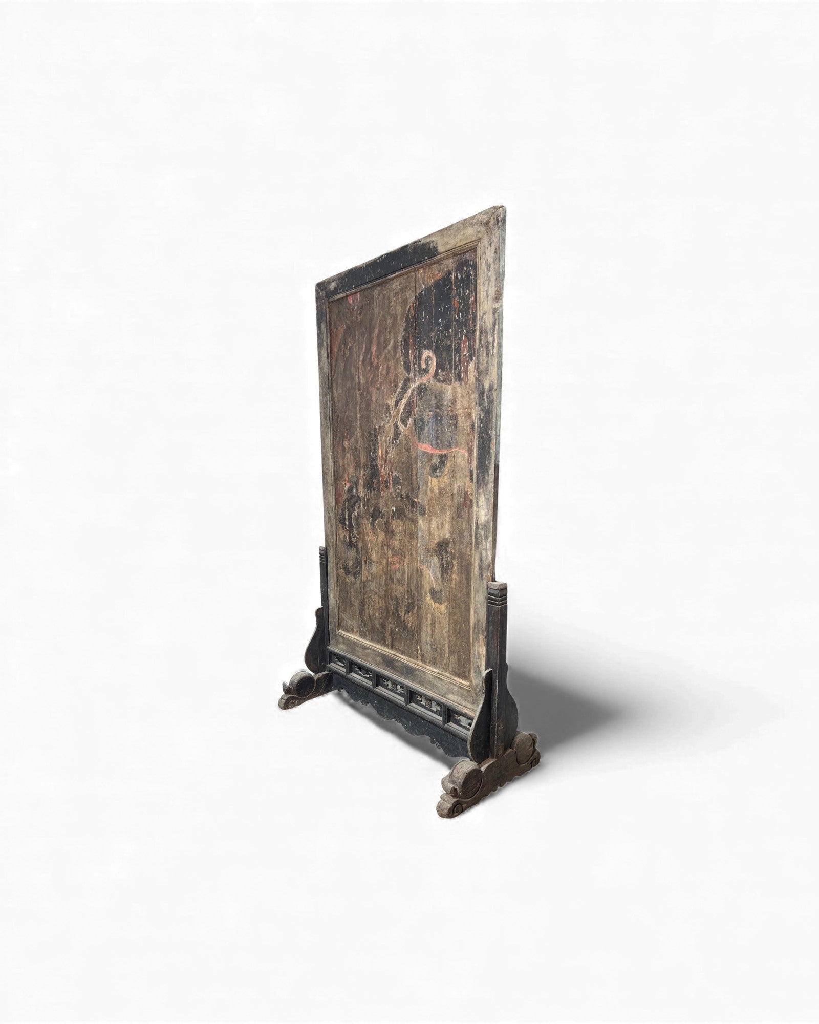 18th - Century Chinese Scholar’s Large Screen with Painted Lion - Surround Living - 18