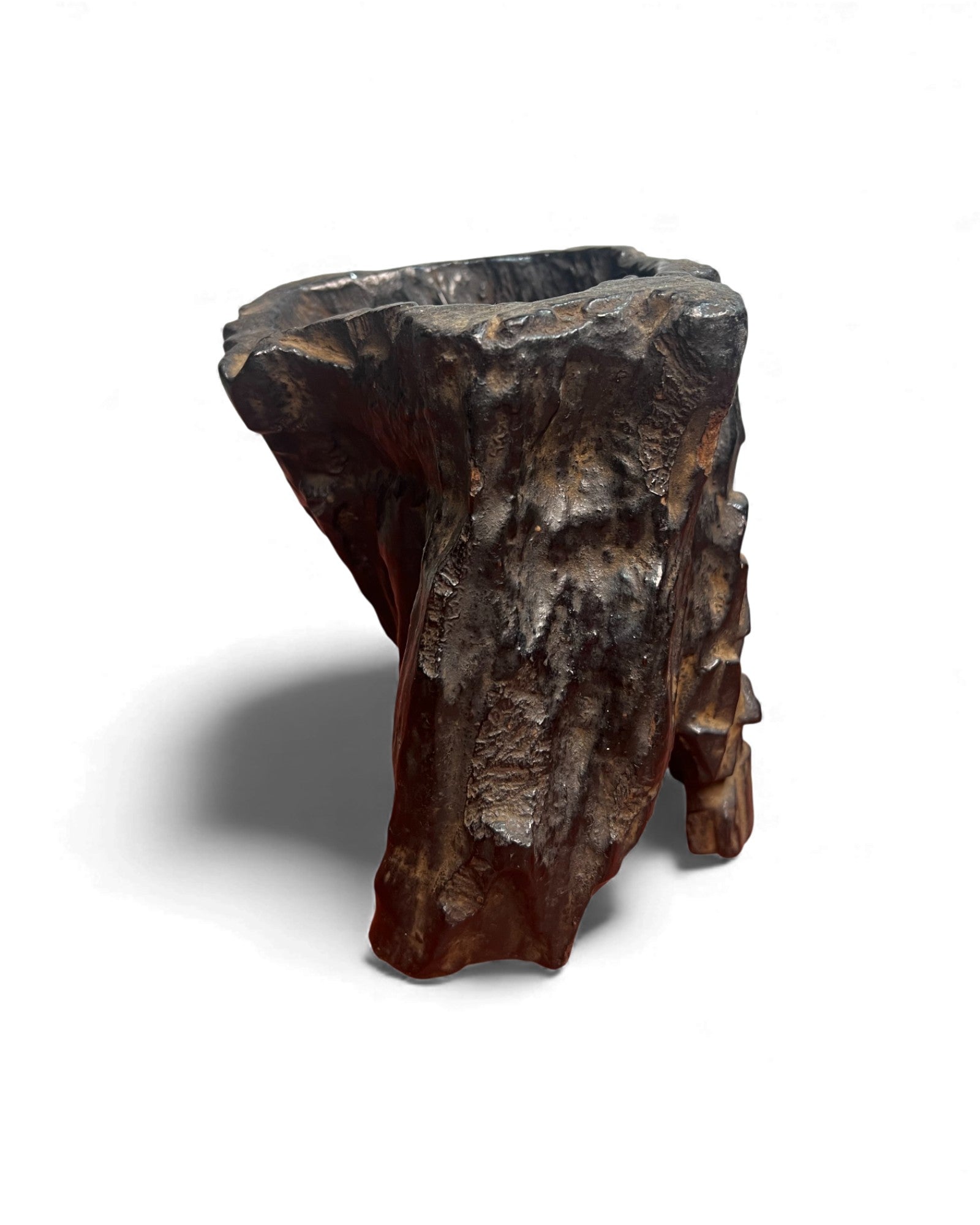 Chinese Carved Wooden Brush Pot Holder - Surround Living - 9