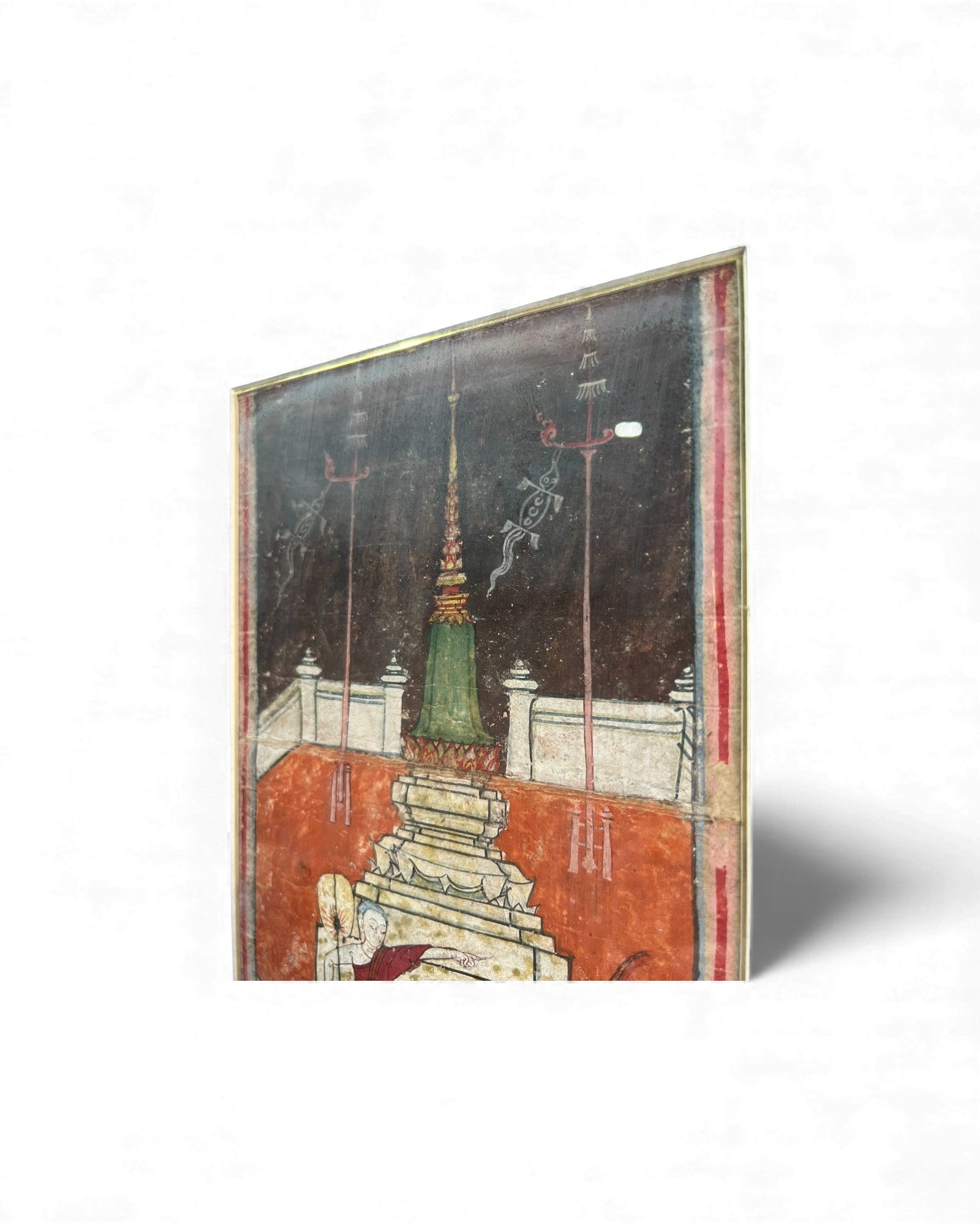 Thai Manuscript Painting Fragment (Temple Prayer Book Illustration) 2 - Surround Living - 5