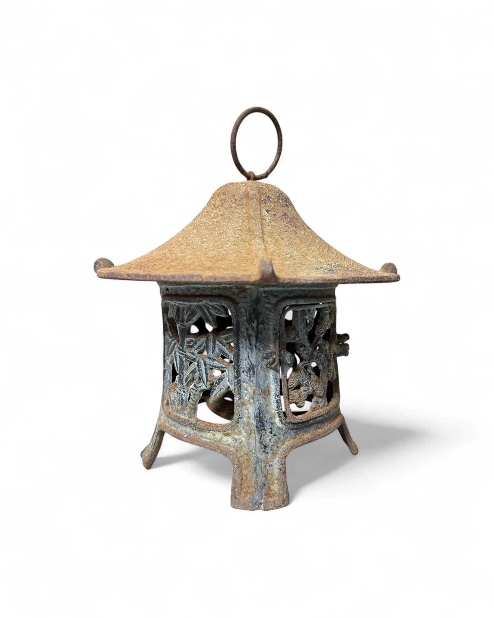 Antique Japanese-Style Cast Iron Lantern