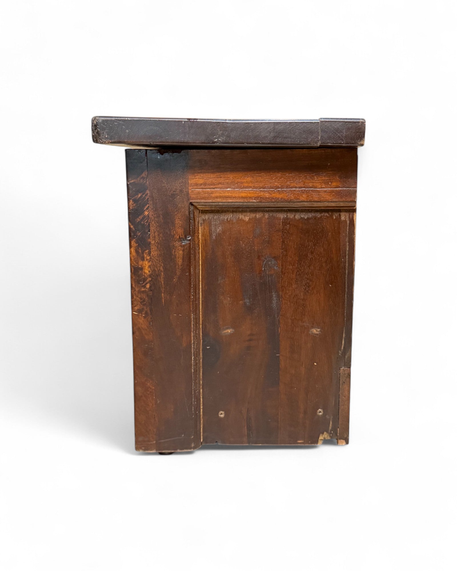 Rustic Campaign-Style Low Console Table