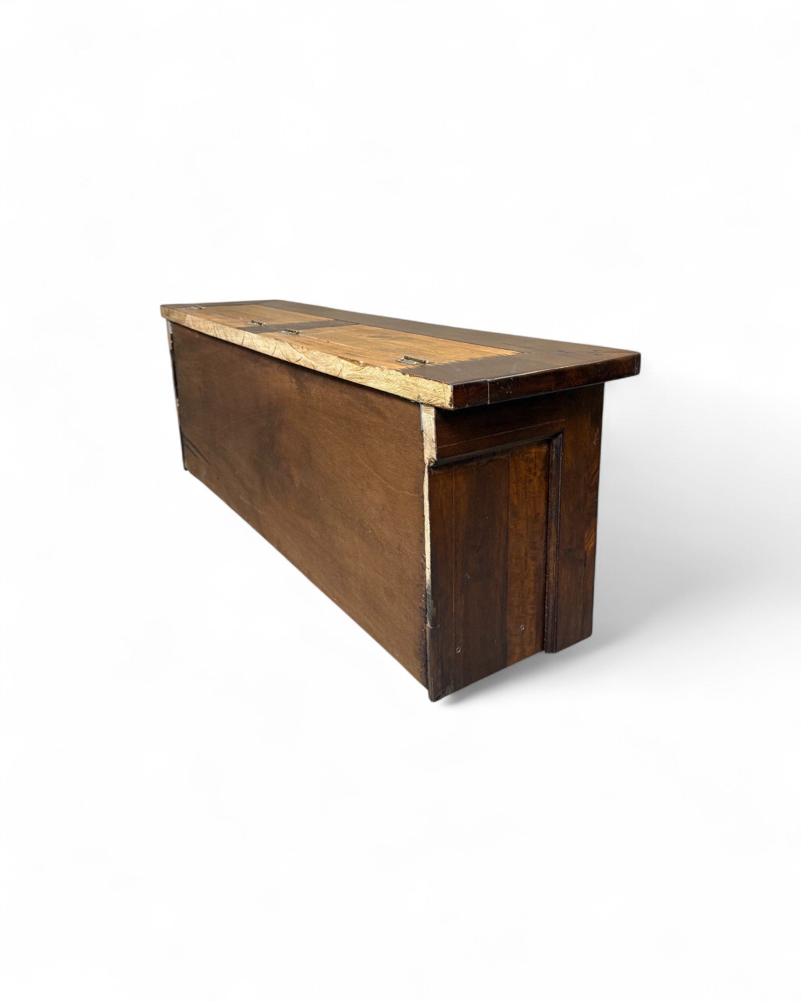 Rustic Campaign-Style Low Console Table