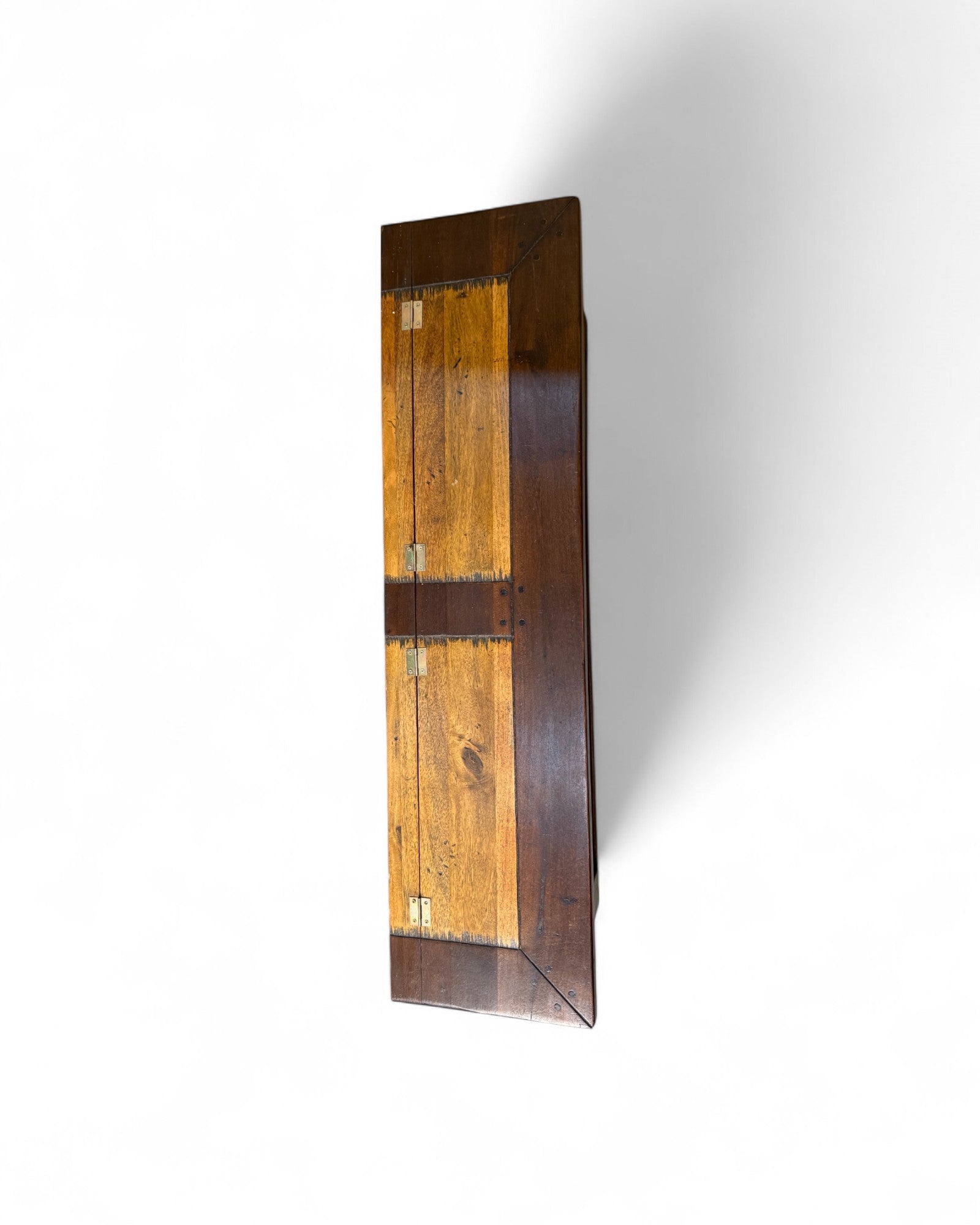 Rustic Campaign-Style Low Console Table