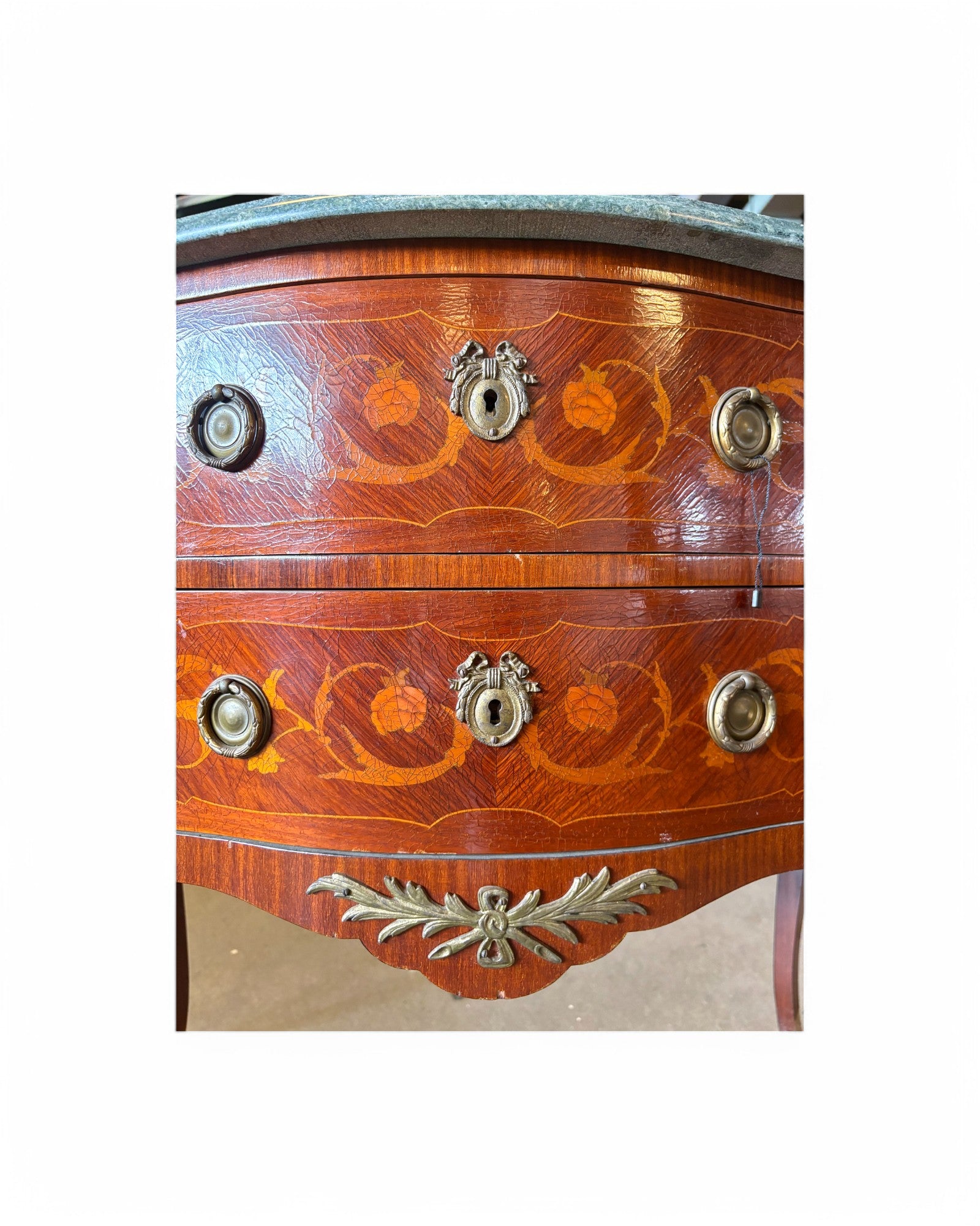Deep Emerald Chest Louis XV French Commode