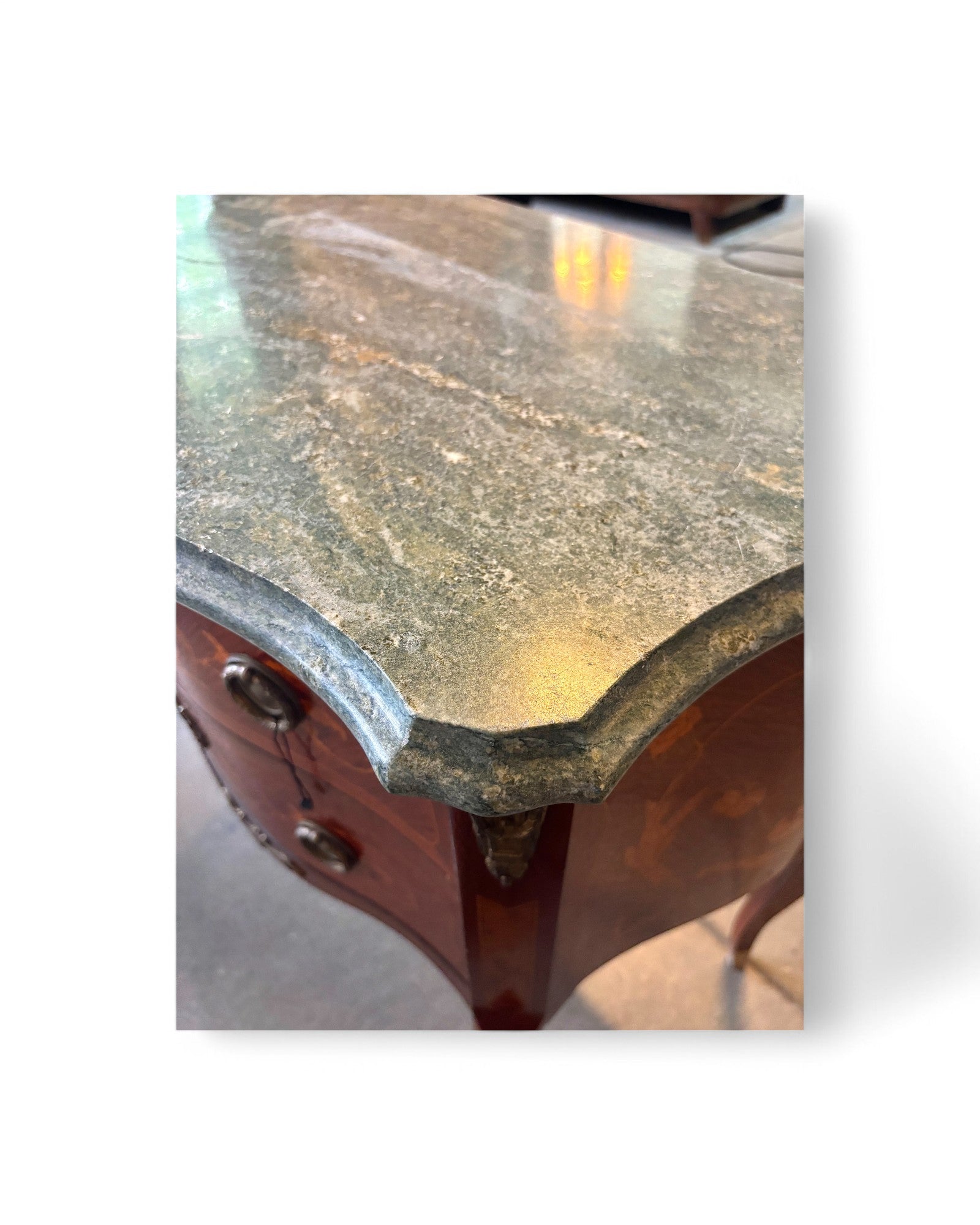 Deep Emerald Chest Louis XV French Commode