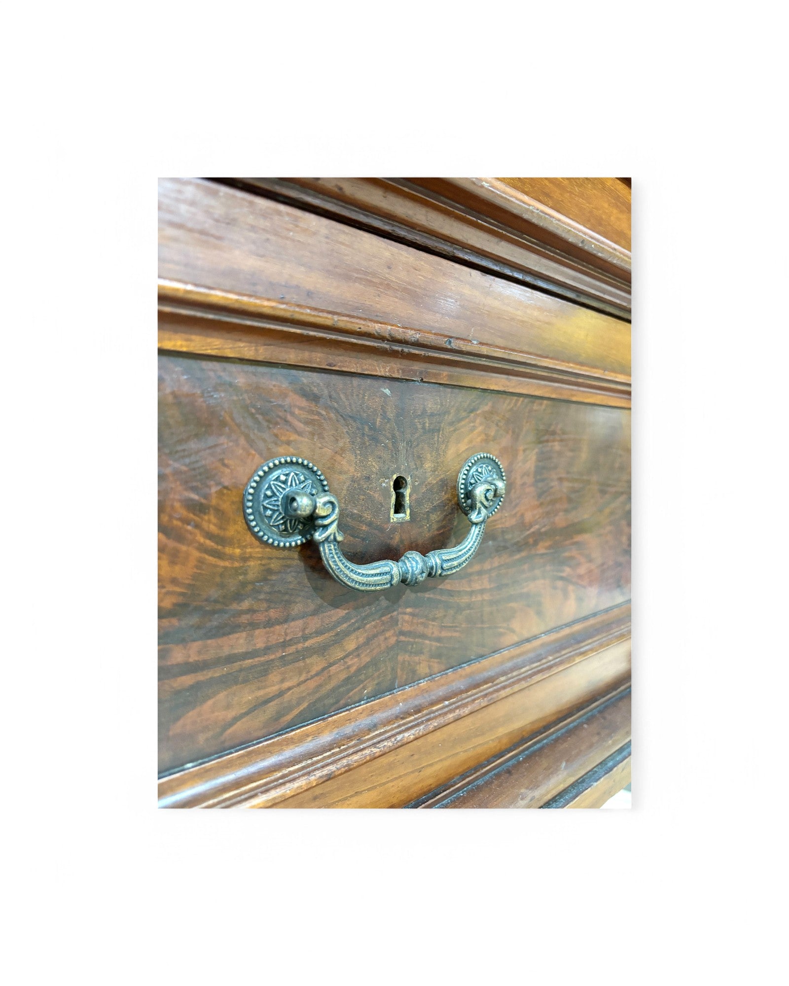 Art Nouveau Mahogony Inlaid China Display Cabinet 1900s