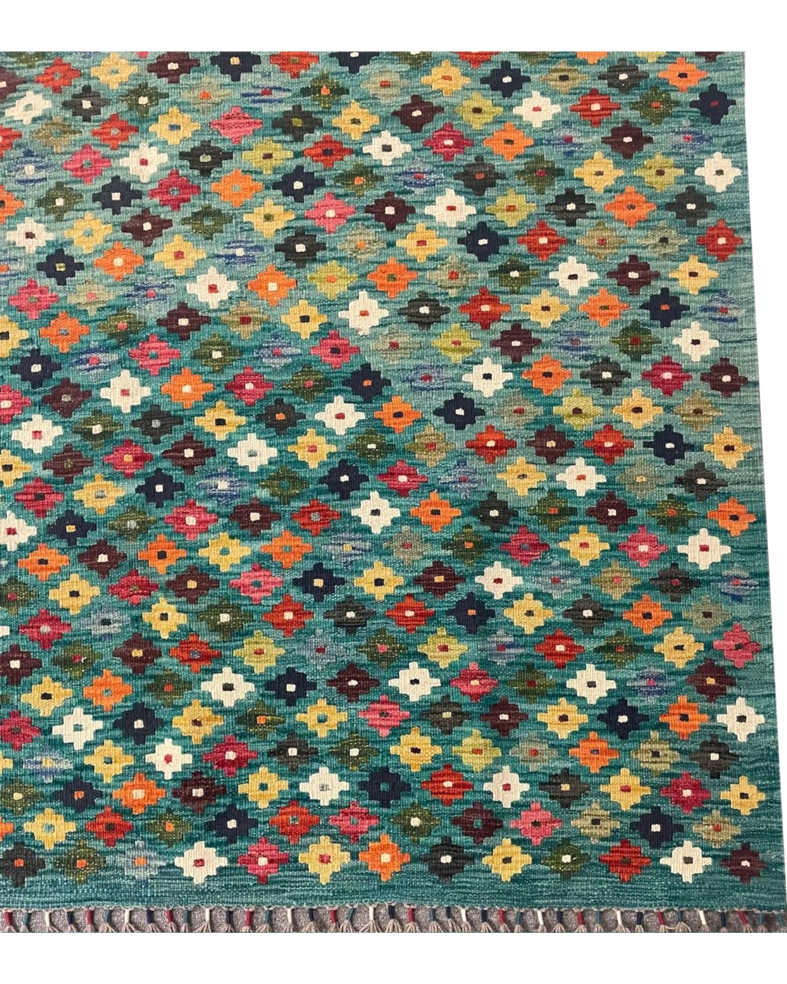 Handwoven Flat-Weave Kilim Rug l 205cm x 160cm.