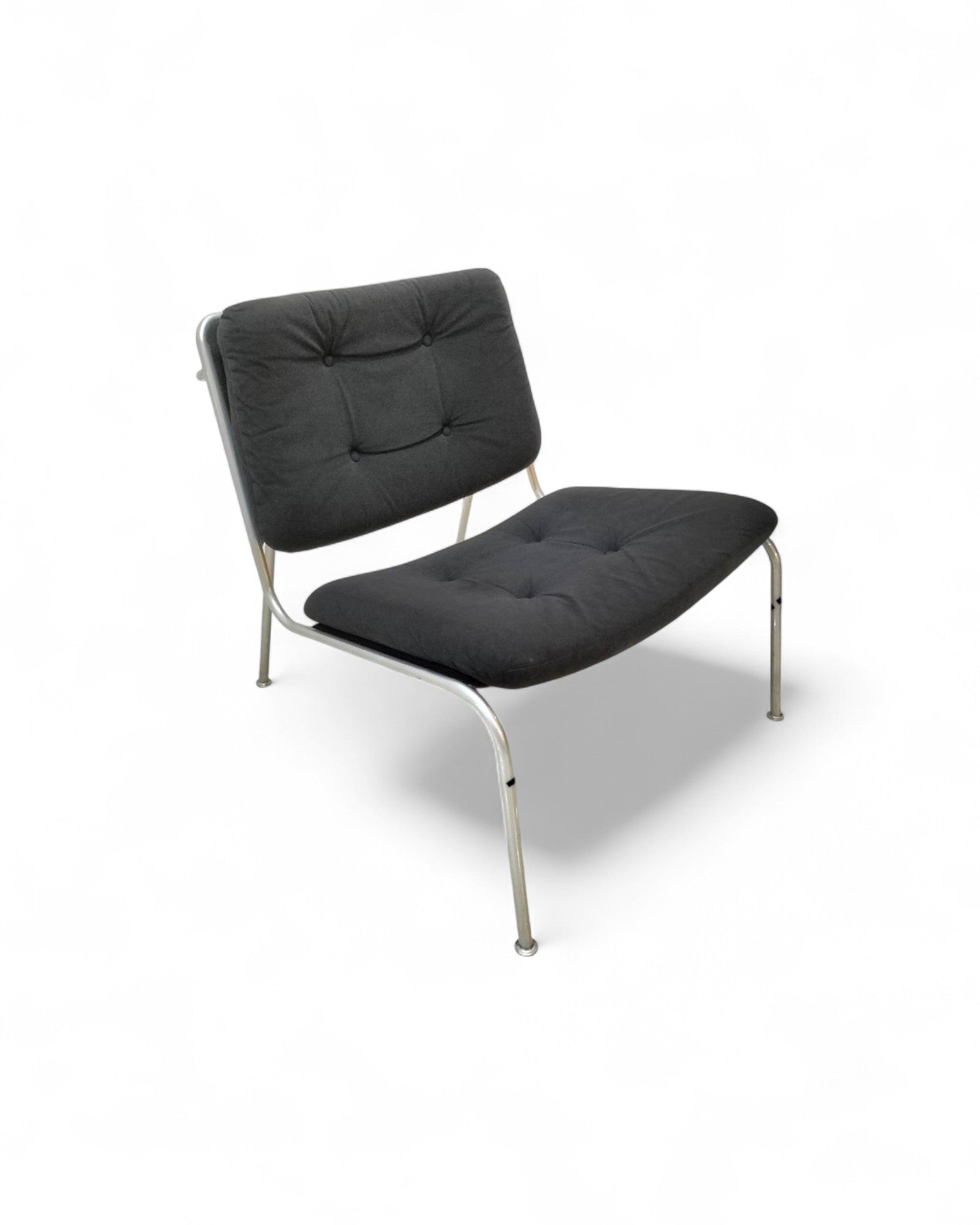 Mid Century Armchair Black Fabric - Original