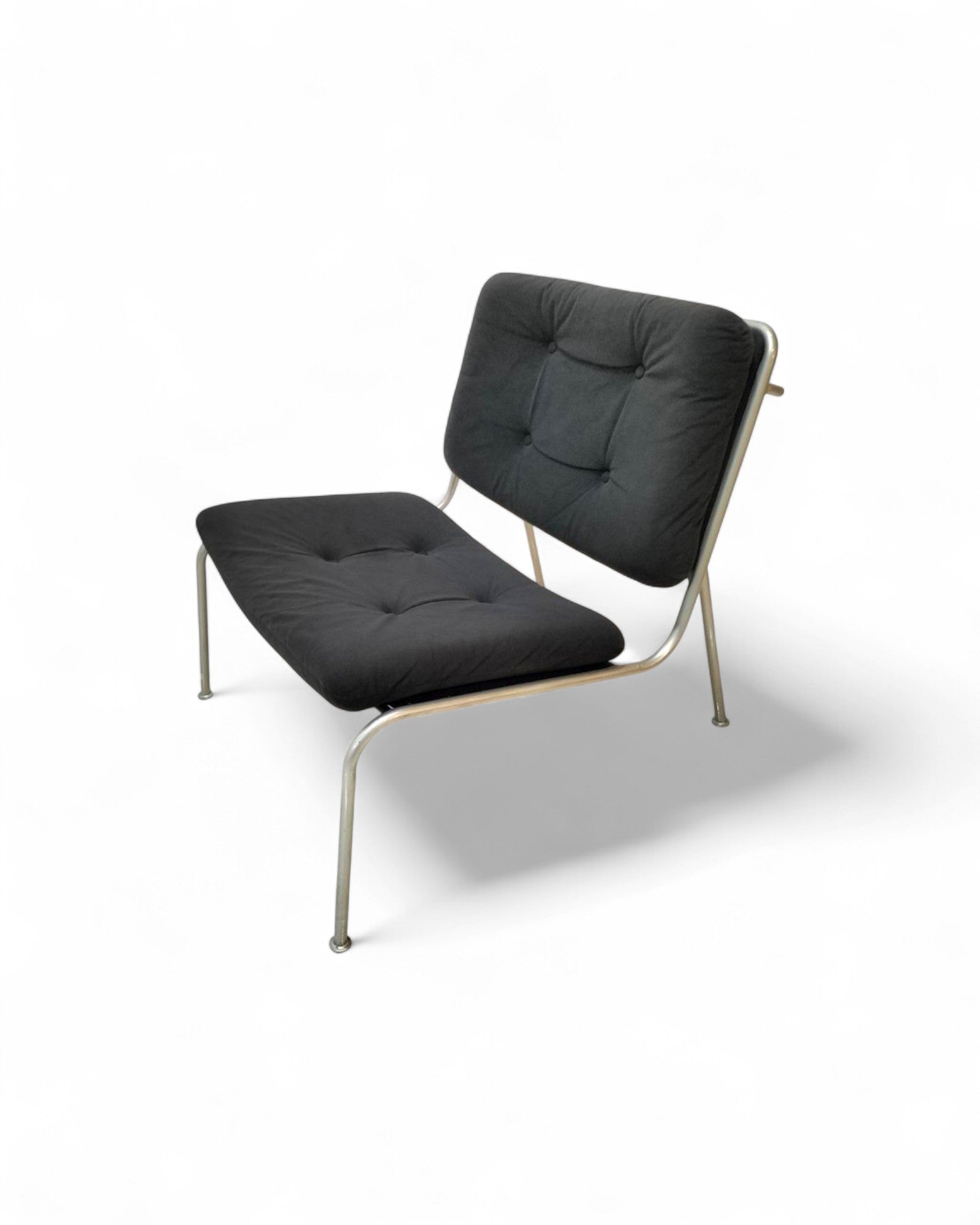 Mid Century Armchair Black Fabric - Original