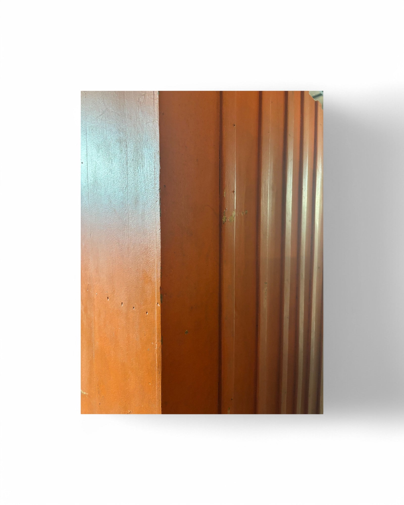 Vintage Orange Armoire Wooden Dresser