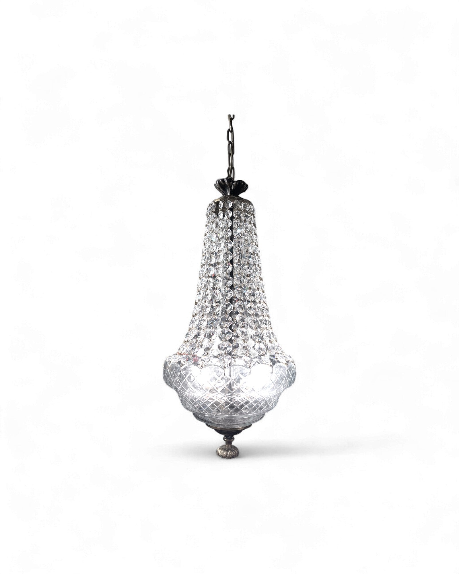 Empire-Style Crystal “Tent and Bag” Chandelier