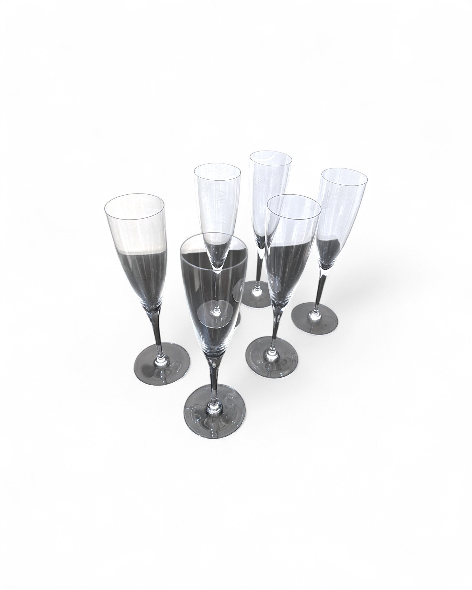 Vintage Baccarat Crystal Flute Glasses - Set of 6