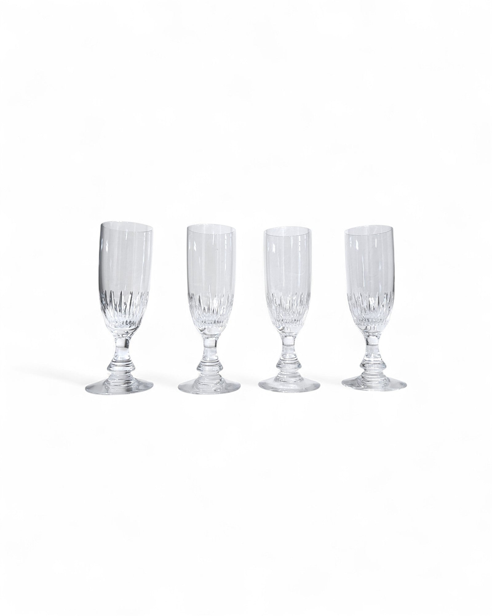 Vintage Baccarat Cut Crystal Champagne Flutes – Set of 4
