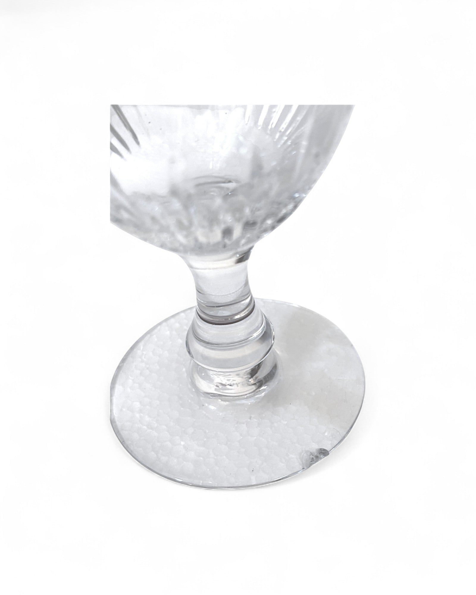 Vintage Starburst-Cut Crystal Wine Glasses – Set of 5
