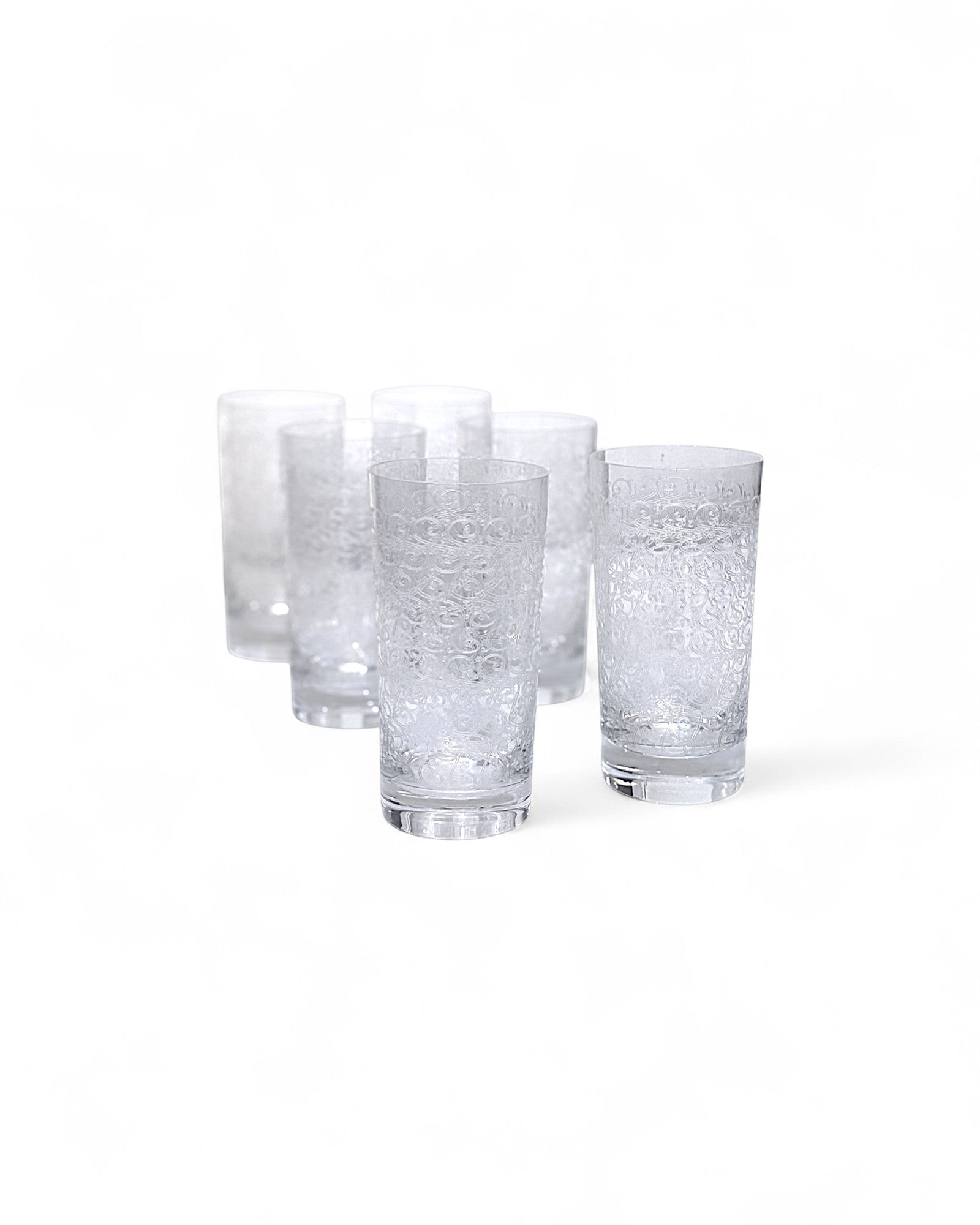 Vintage Baccarat "Piccadilly" Textured Highball Glasses – Set of 6