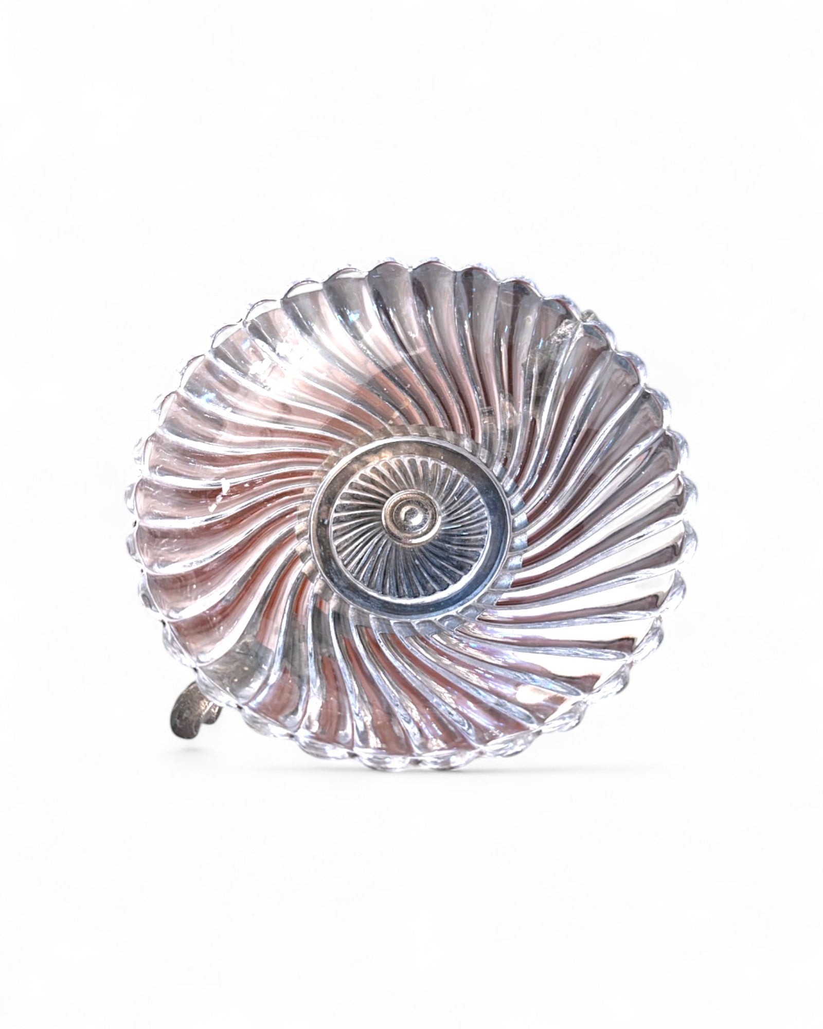 Antique Silver-Plated and Cut Glass Centrepiece Tazza