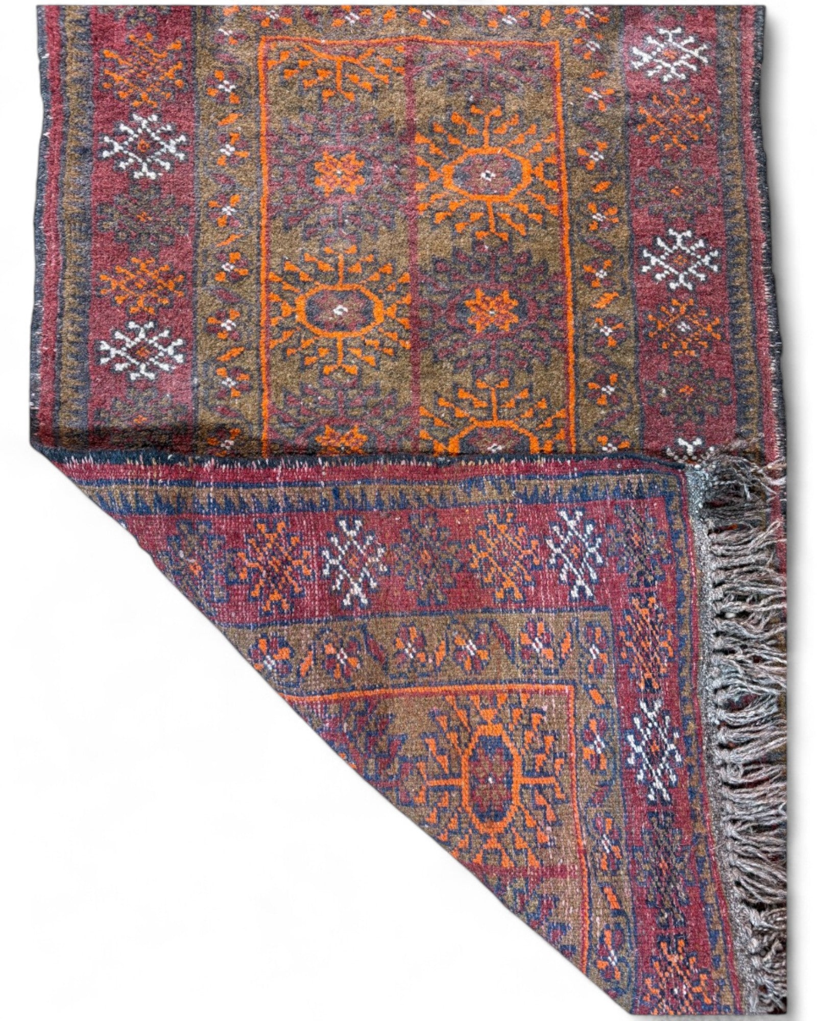 Vintage Afghan Baluch Rug with Tribal Motifs | 132 x 76cm