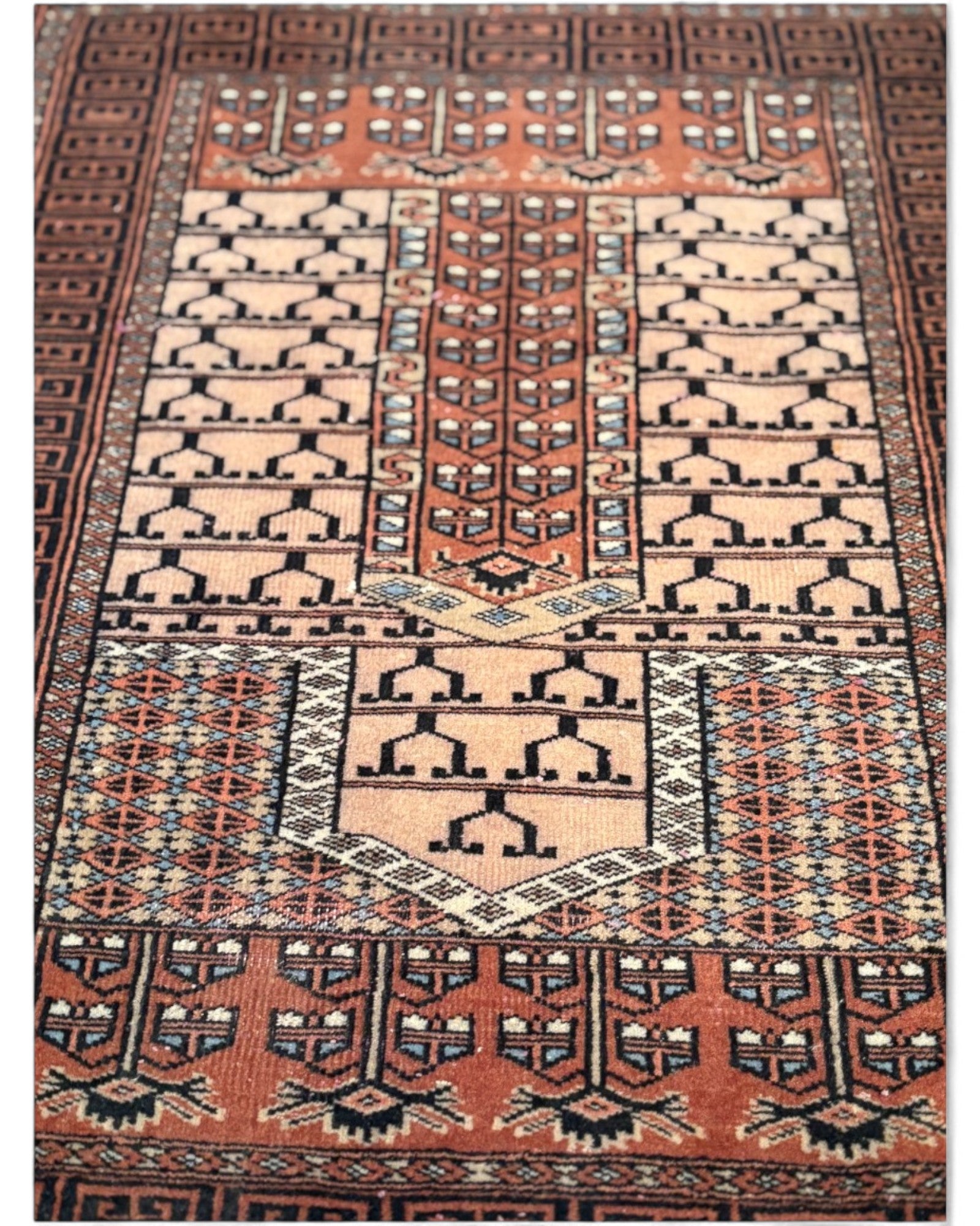 Vintage Afghan Baluch Prayer Rug | 94 x 62 x 2