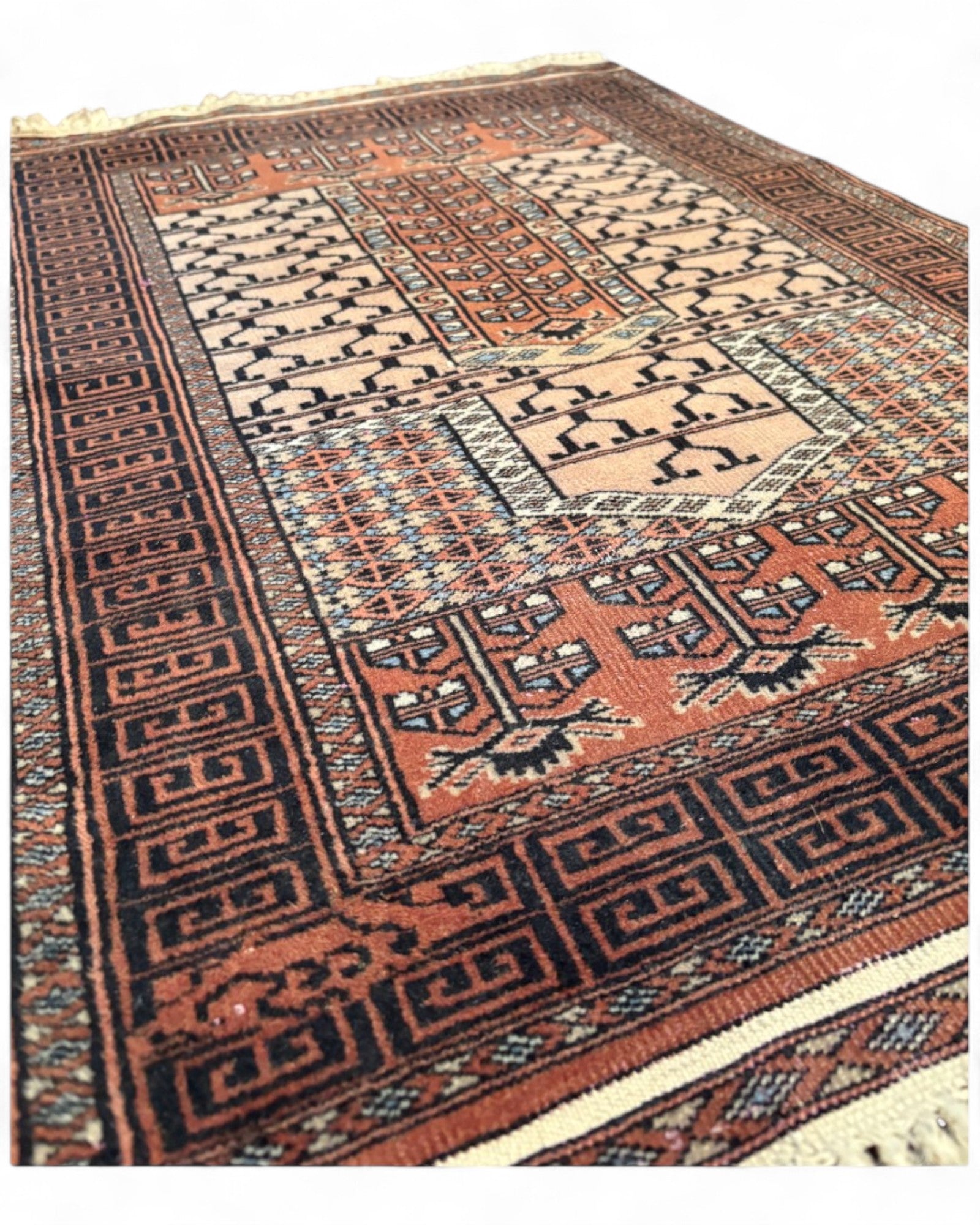 Vintage Afghan Baluch Prayer Rug | 94 x 62 x 2