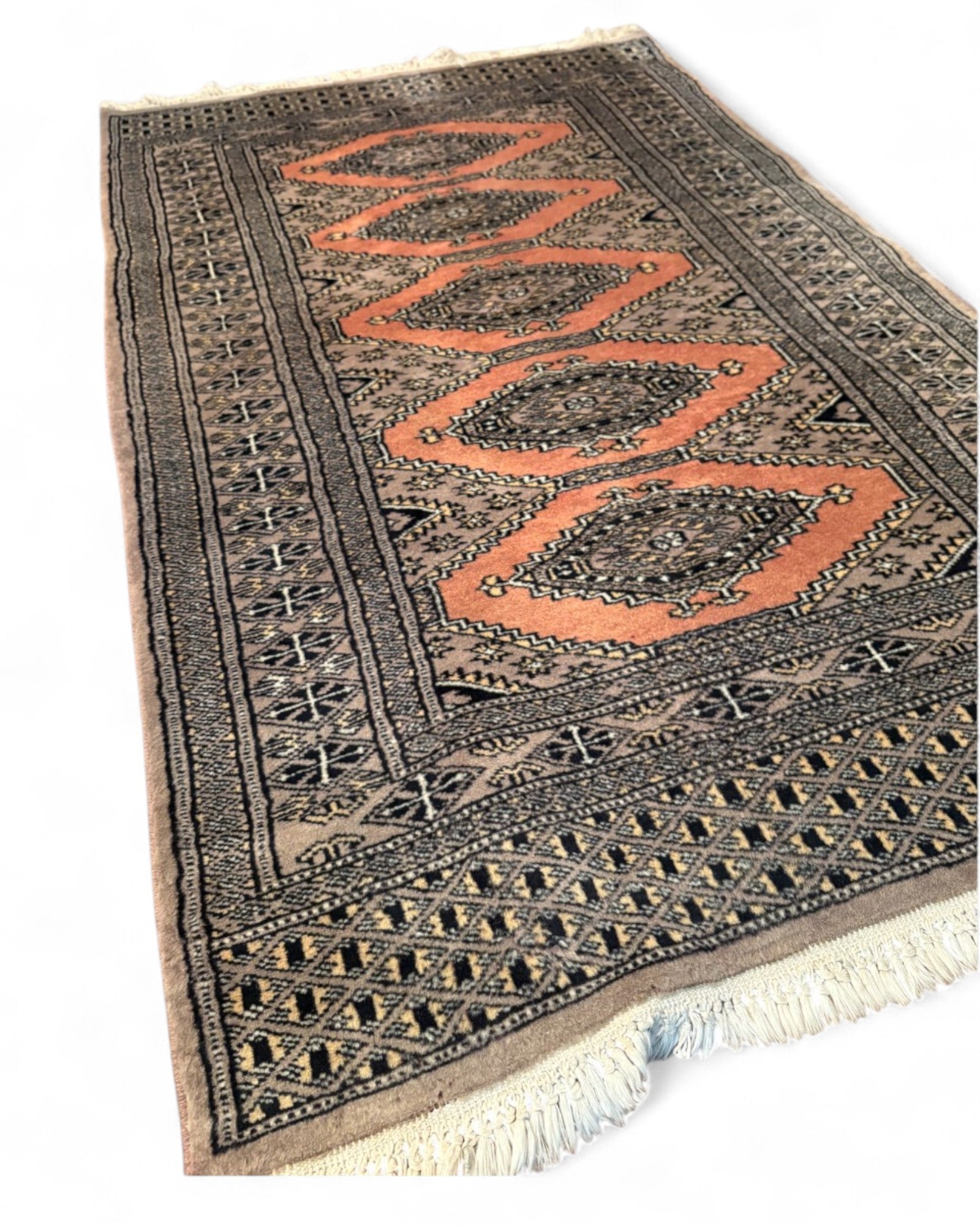 Vintage Baluch Tribal Runner with Medallion Motif | 180 x 50 x 2