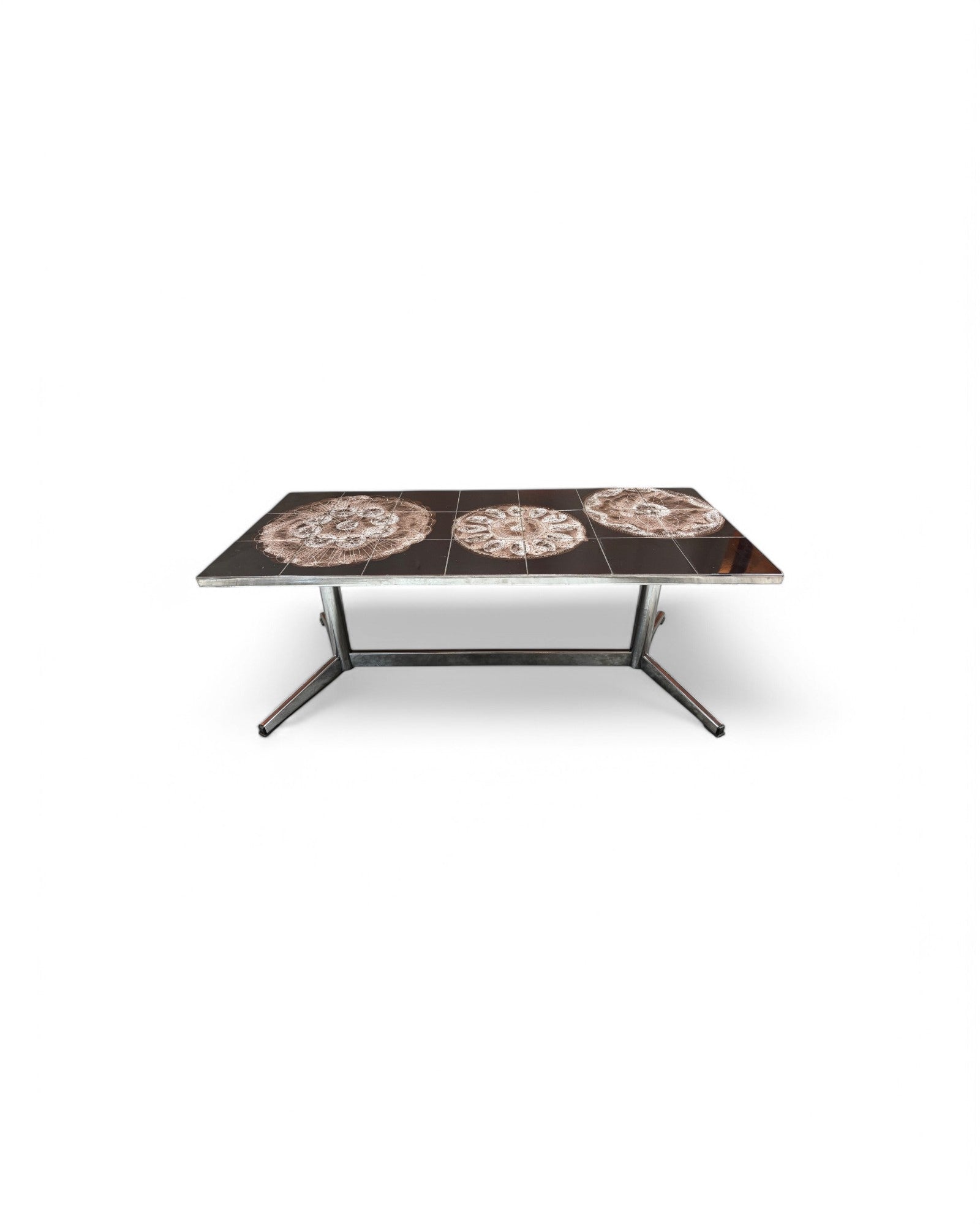 Mandala, Dark Brown Swiss Ceramic Tiled Coffee Table