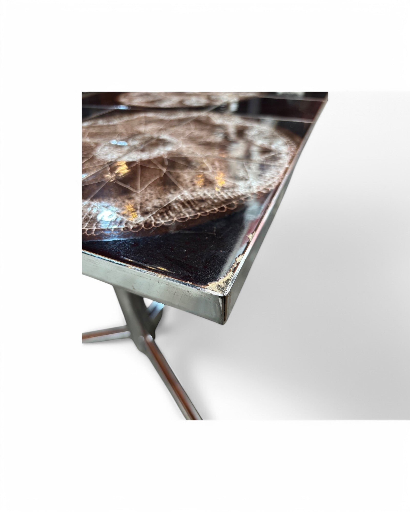 Mandala, Dark Brown Swiss Ceramic Tiled Coffee Table