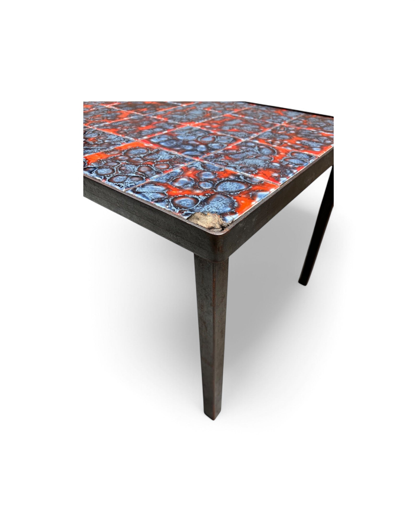Purple Rain, Red Swiss Ceramic Tiled Coffee Table