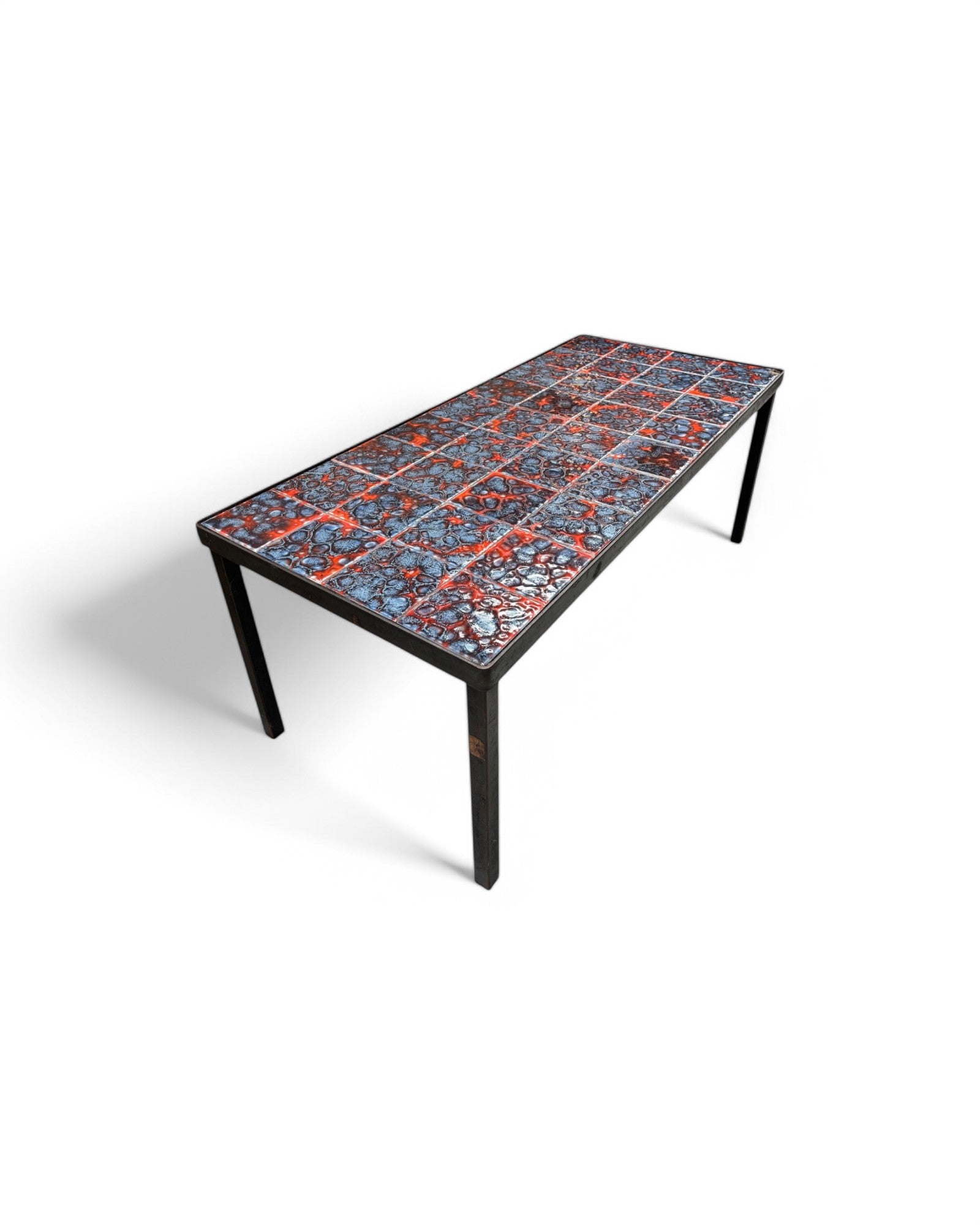 Purple Rain, Red Swiss Ceramic Tiled Coffee Table