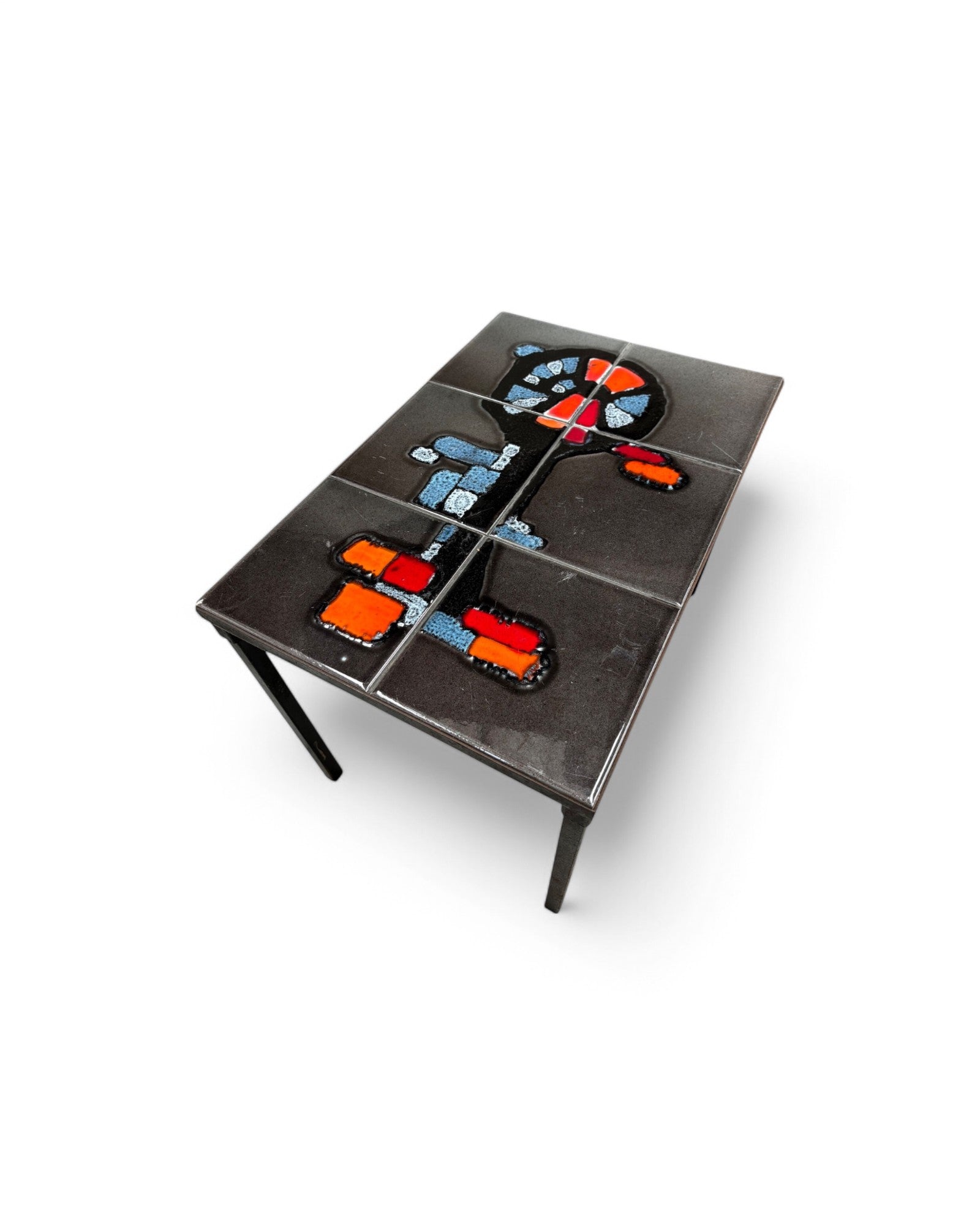 Canva Abstract Swiss Ceramic Tiled Coffee Table - Set of 2