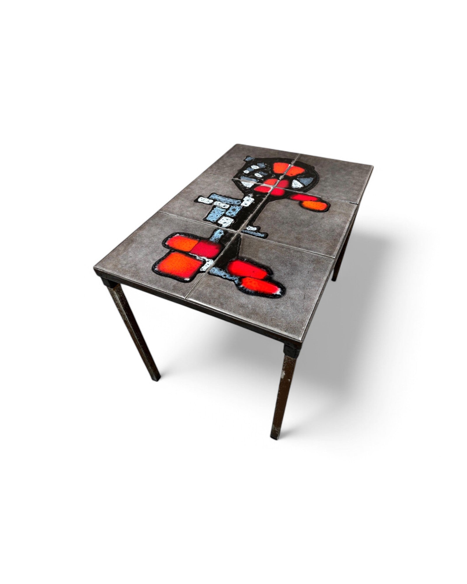 Canva Abstract Swiss Ceramic Tiled Coffee Table - Set of 2