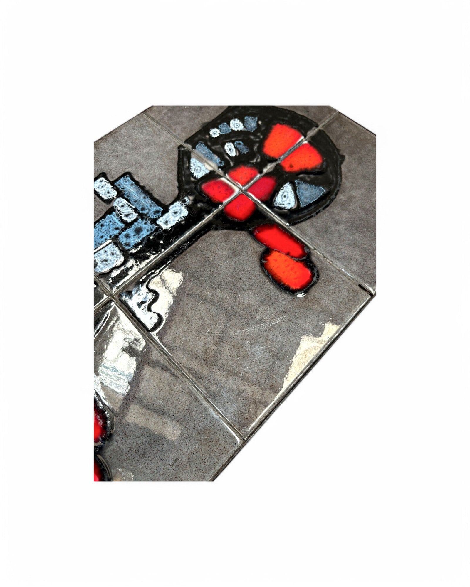 Canva Abstract Swiss Ceramic Tiled Coffee Table - Set of 2