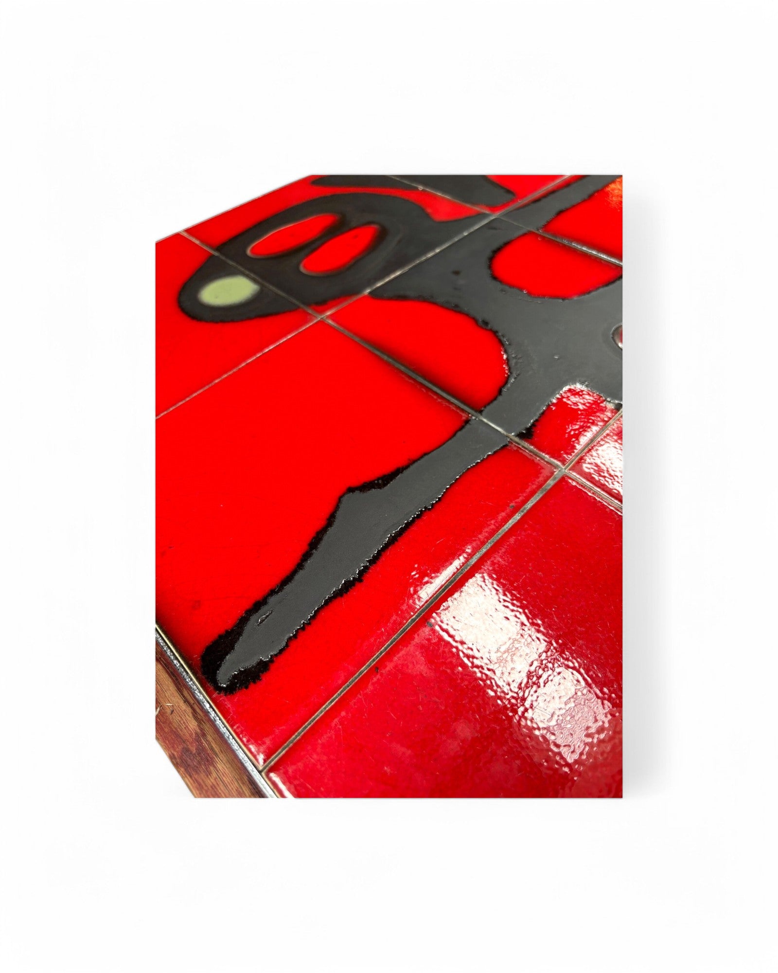 King of Limbs, Red Abstract Swiss Ceramic Coffee Table