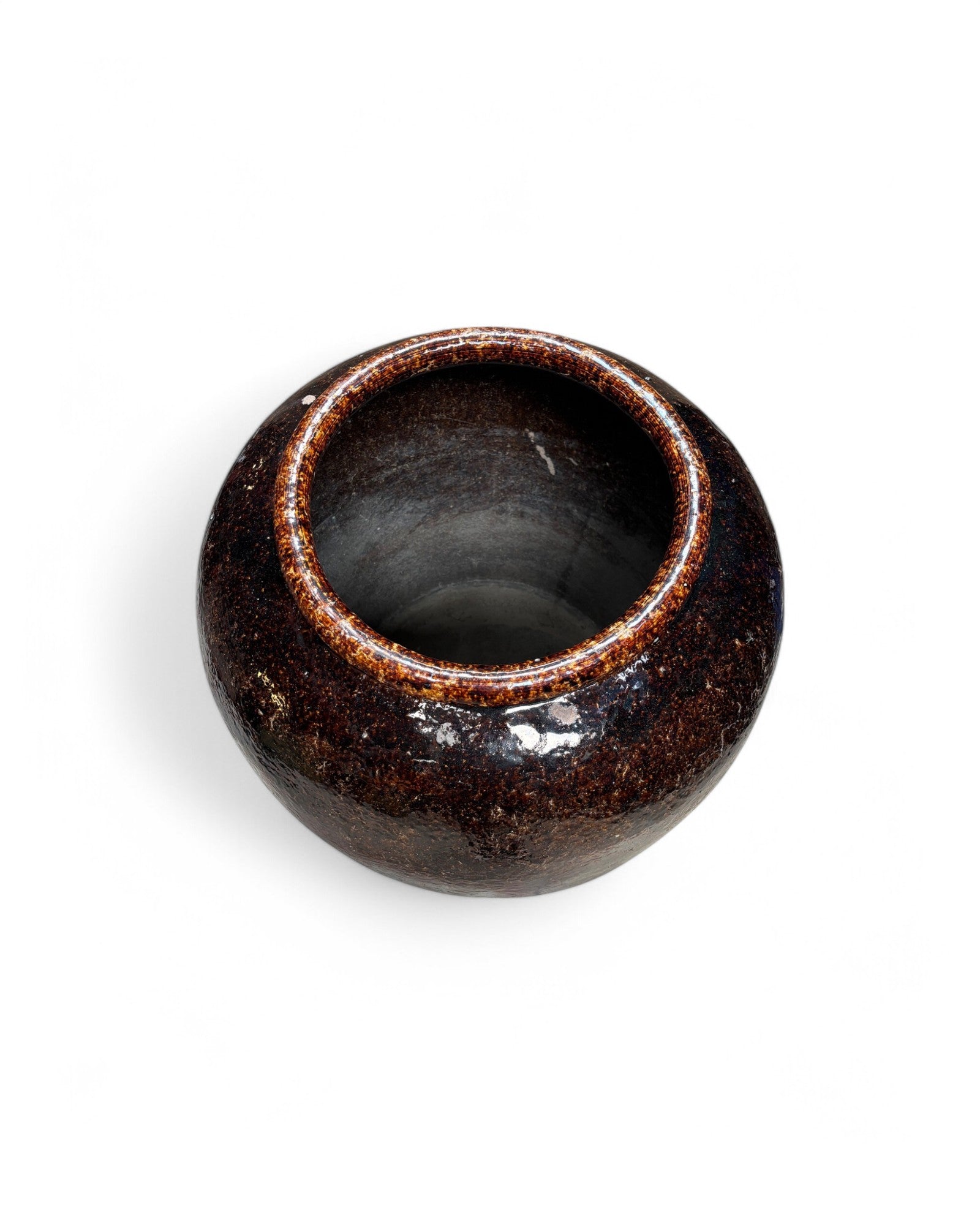 Large Thai Brutalist Clay Brown Water Pot