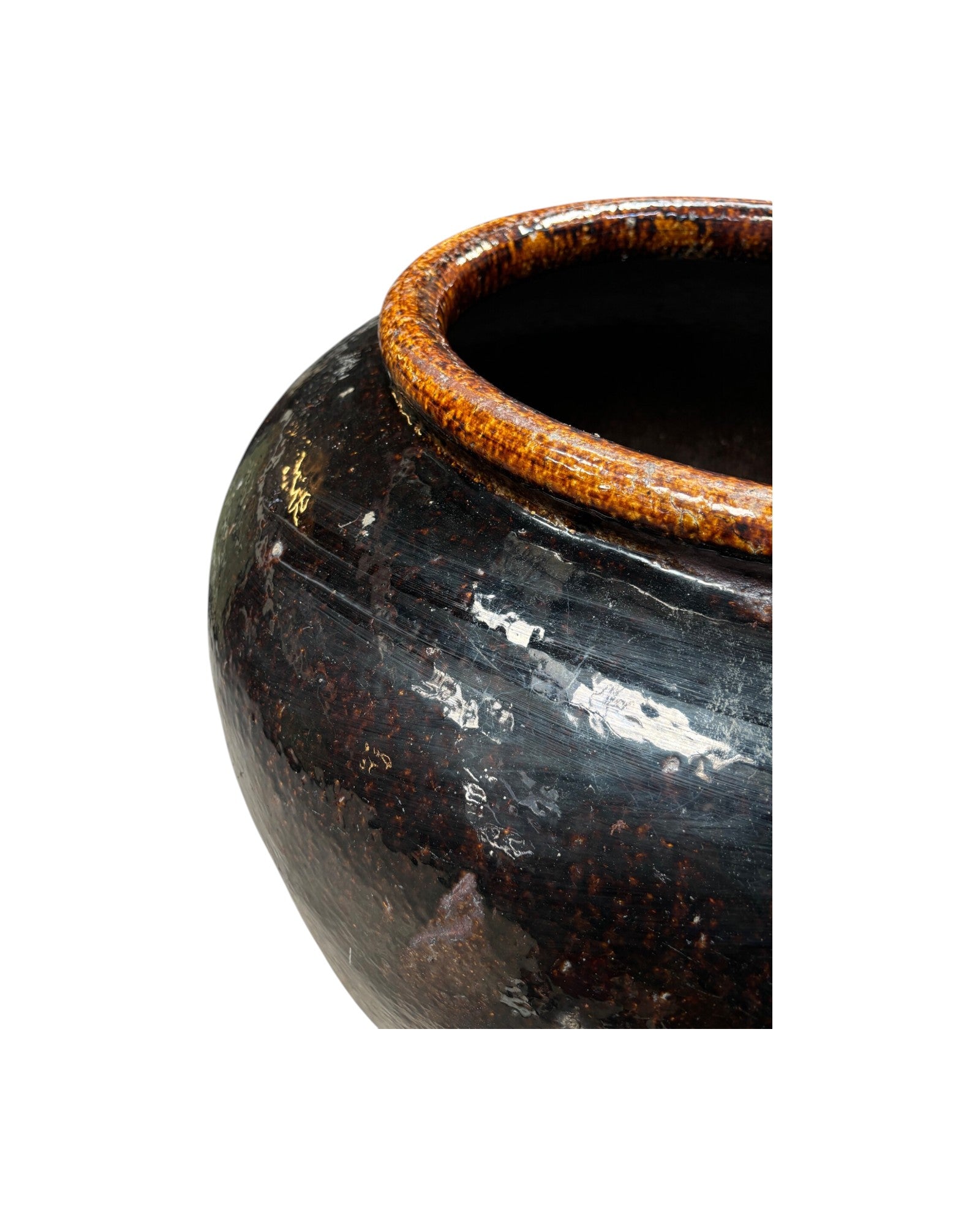 Giant Siamese Brutalist Clay Brown Water Pot