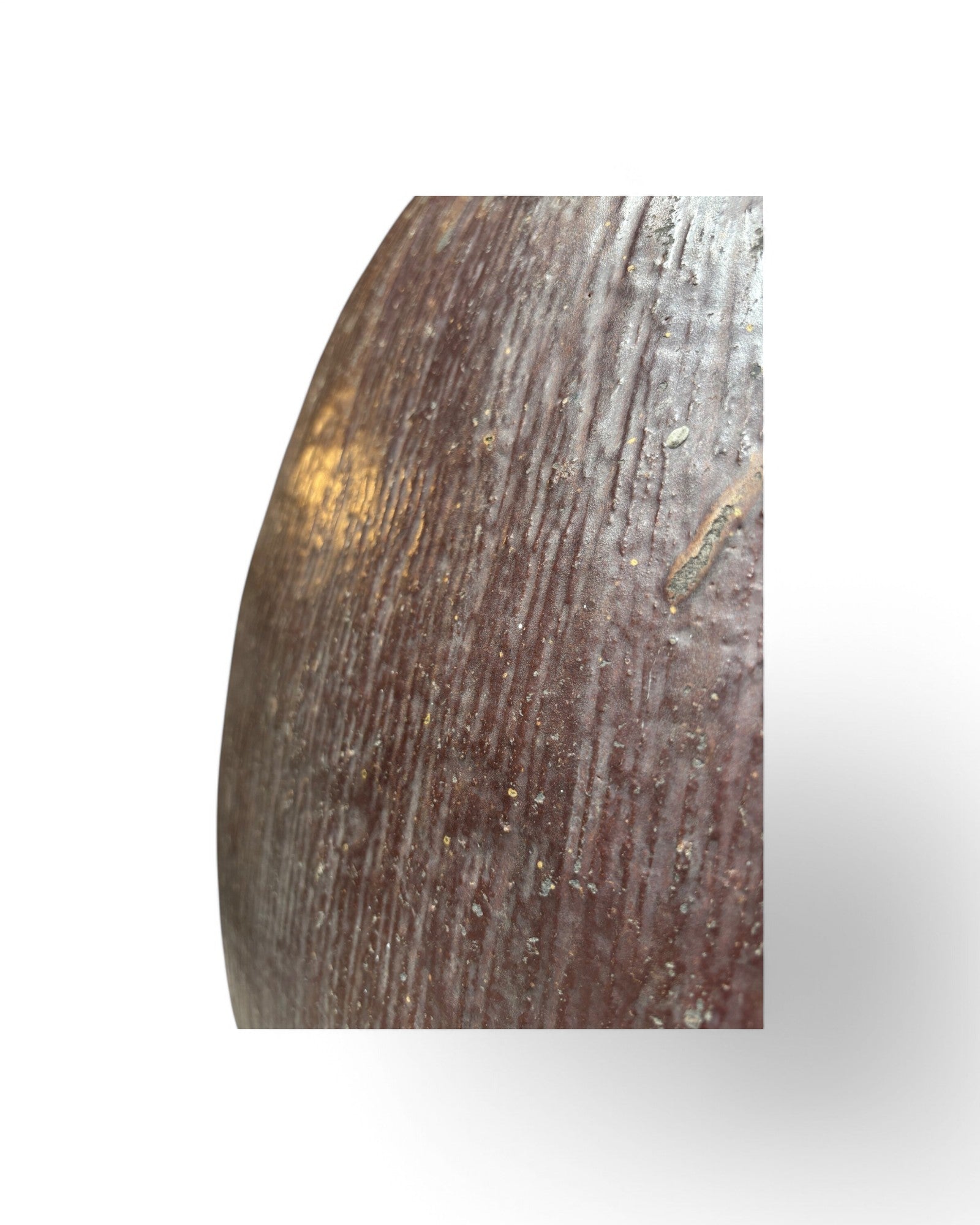 Giant Brutalist Distressed Clay Water Pot with Tray