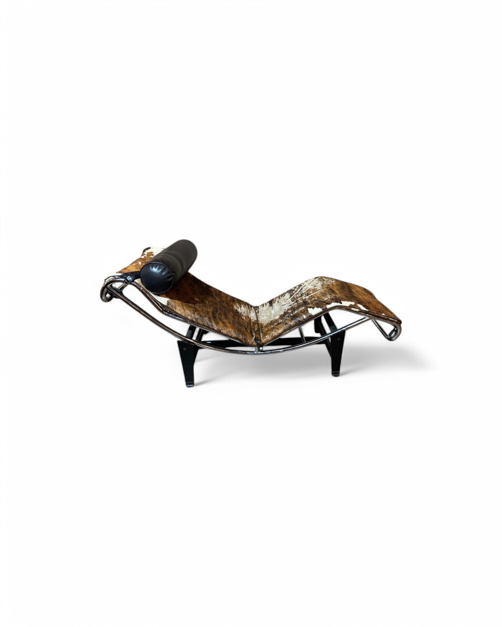 Cow Hyde Leather Chaise Long