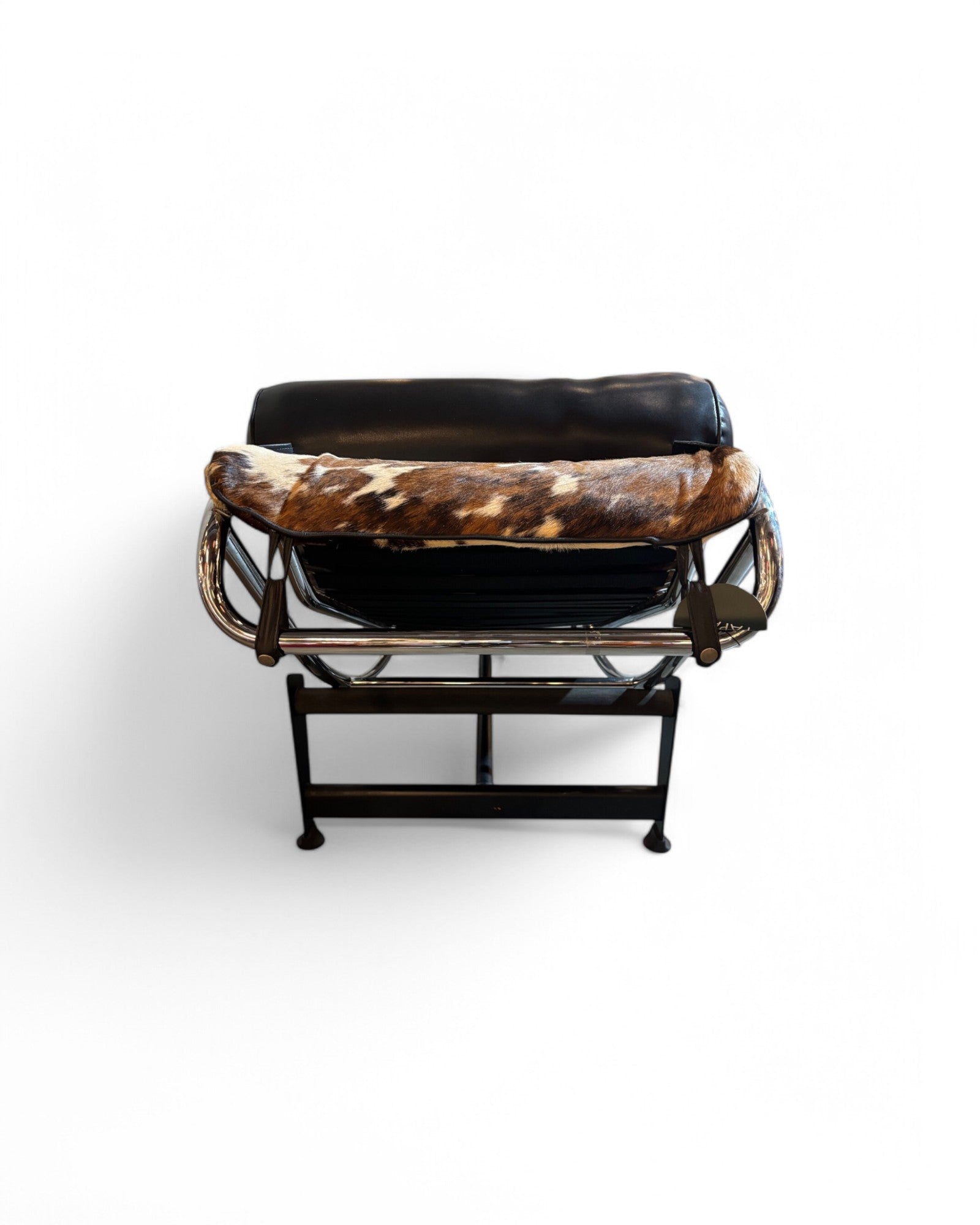 Cow Hyde Leather Chaise Long