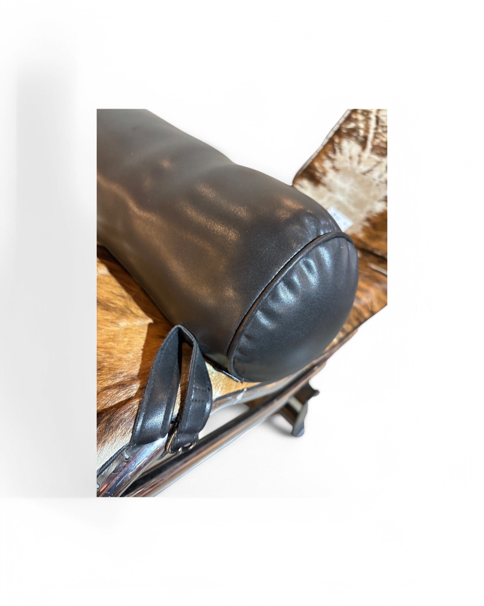 Cow Hyde Leather Chaise Long