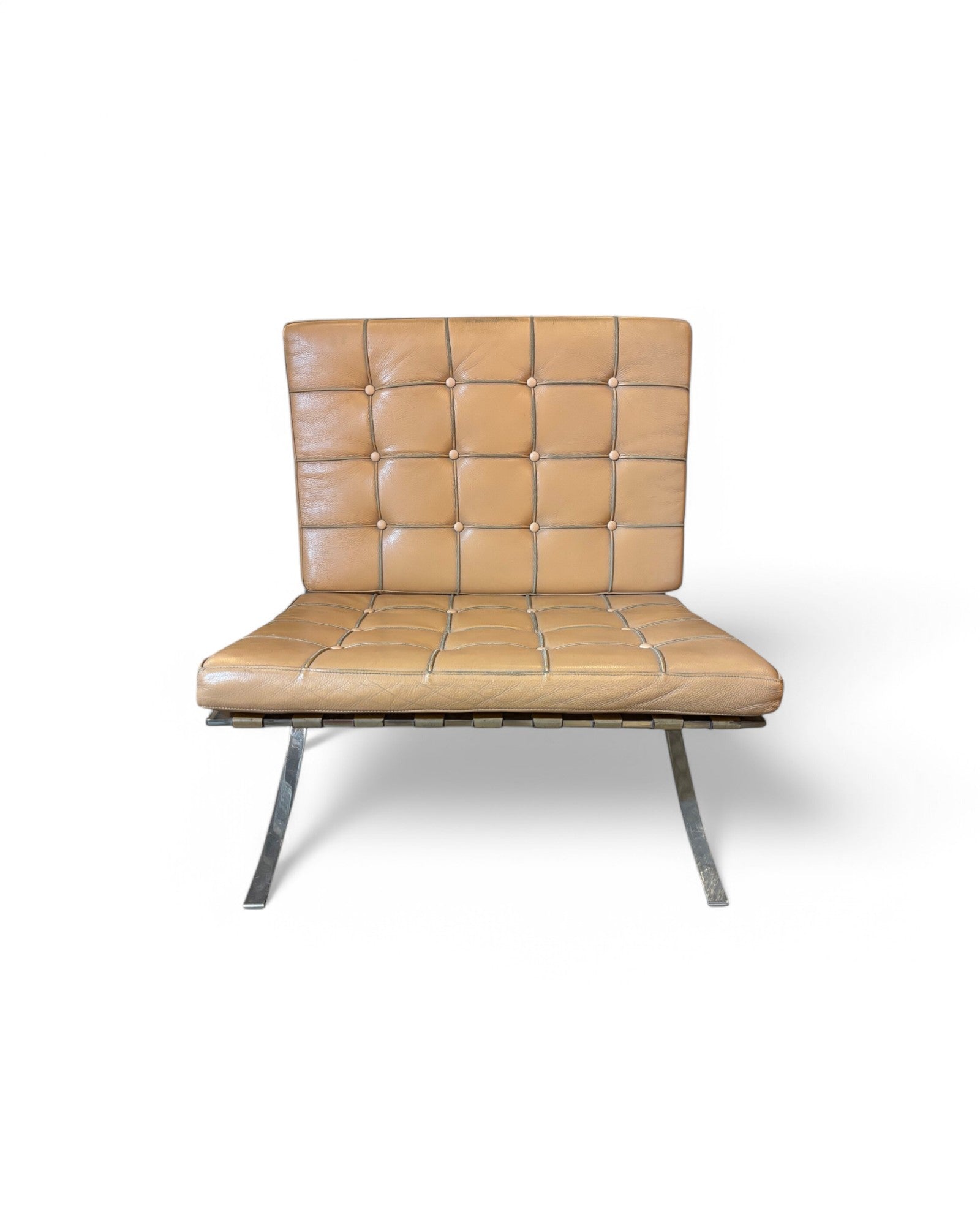 Original Barcelona Chair, Leather Modernist tan peach - Original (With Tag)