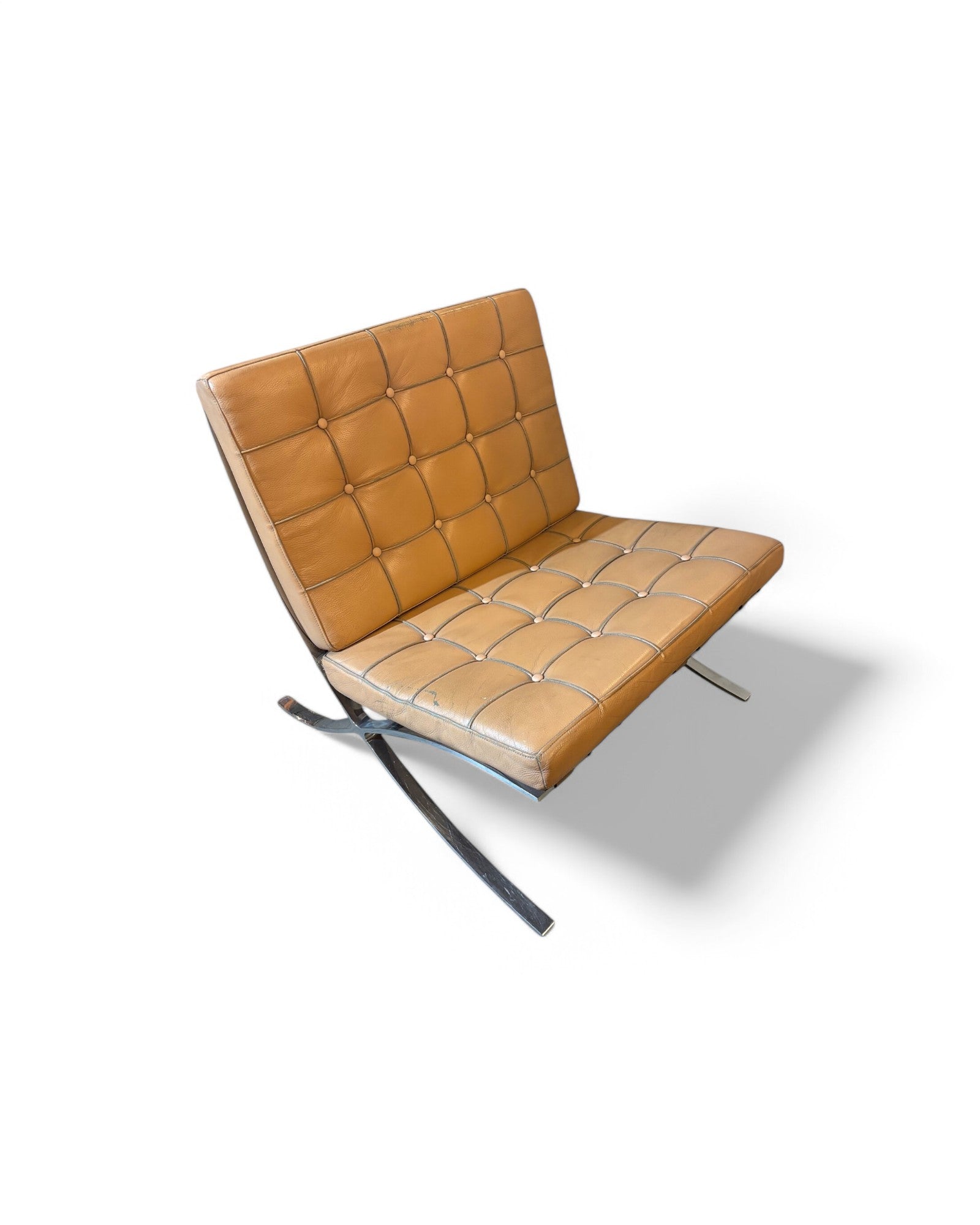 Original Barcelona Chair, Leather Modernist tan peach - Original (With Tag)