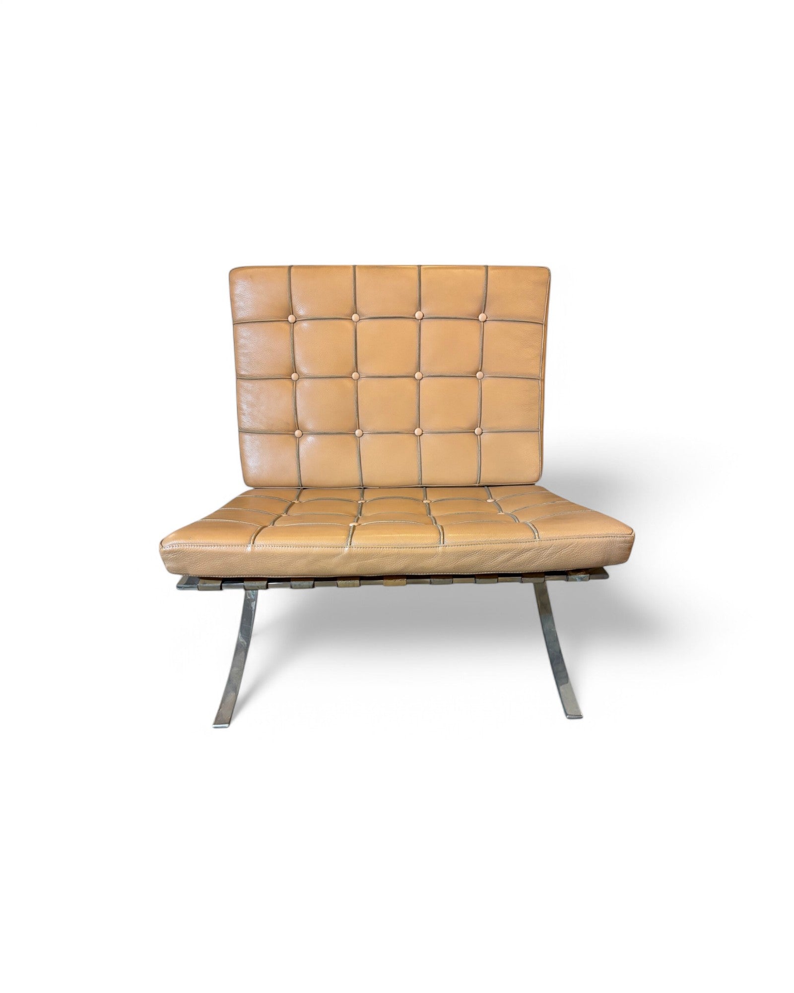 Barcelona Chair, Leather Modernist tan peach - Orignal (Without Tag)