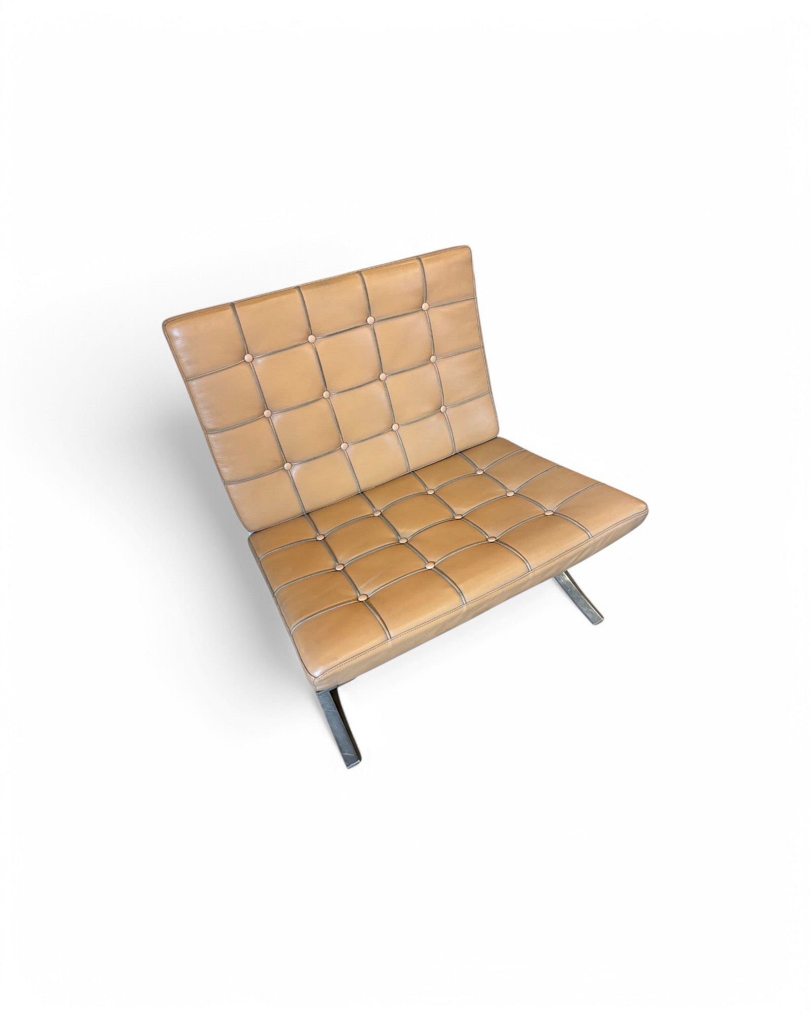 Barcelona Chair, Leather Modernist tan peach - Orignal (Without Tag)