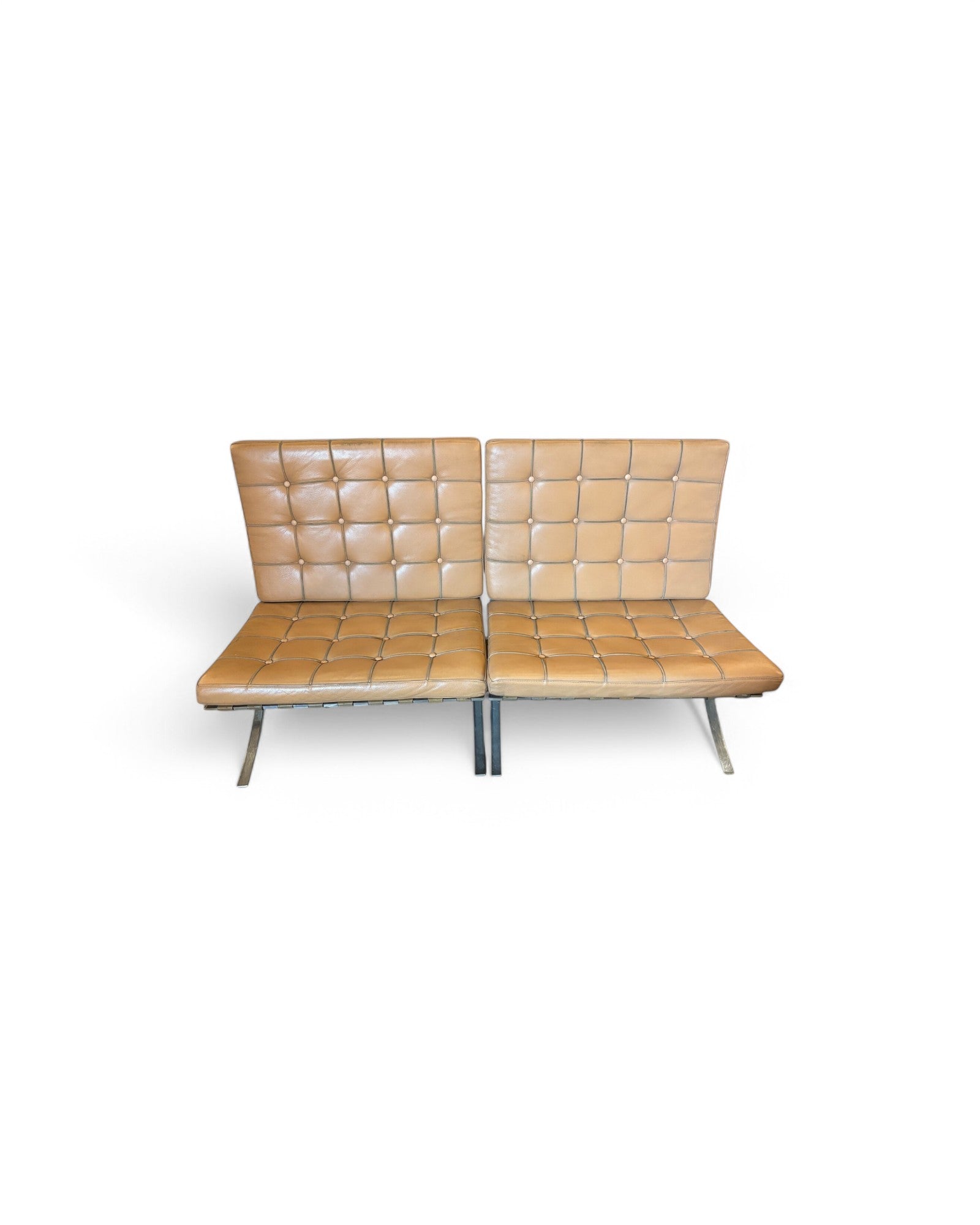 Original Barcelona Chair, Leather Modernist tan peach - Original (With Tag)